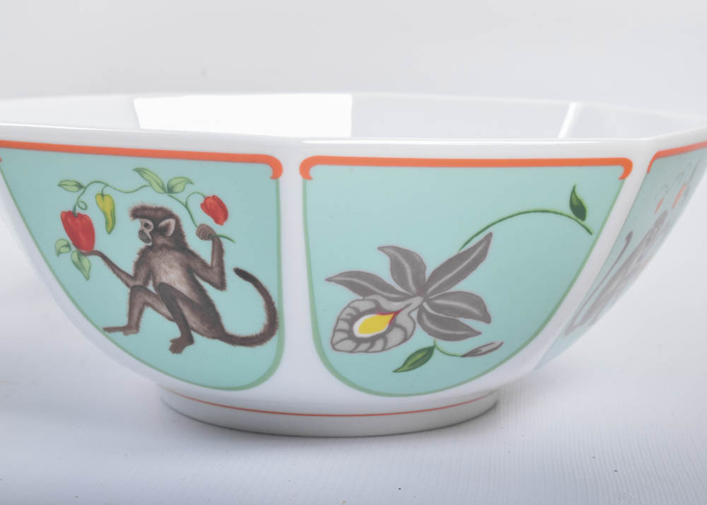 Lynn Chase "Monkey Business" Porcelain Serving Bowls