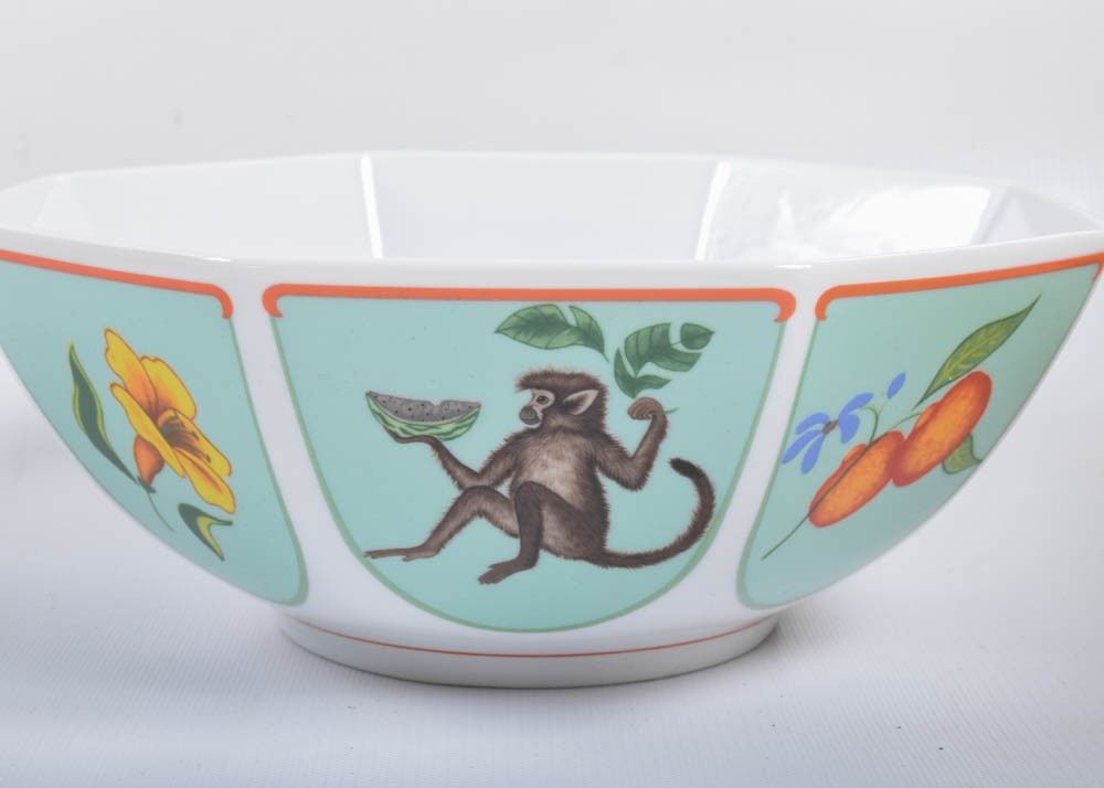 Lynn Chase "Monkey Business" Porcelain Serving Bowls