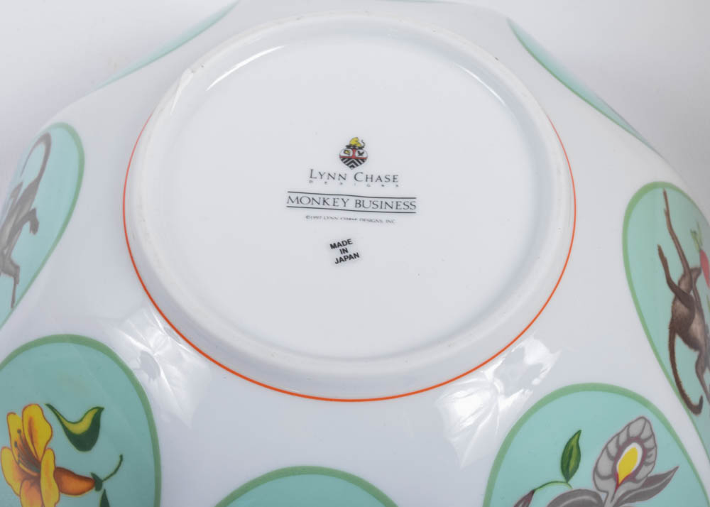 Lynn Chase "Monkey Business" Porcelain Serving Bowls