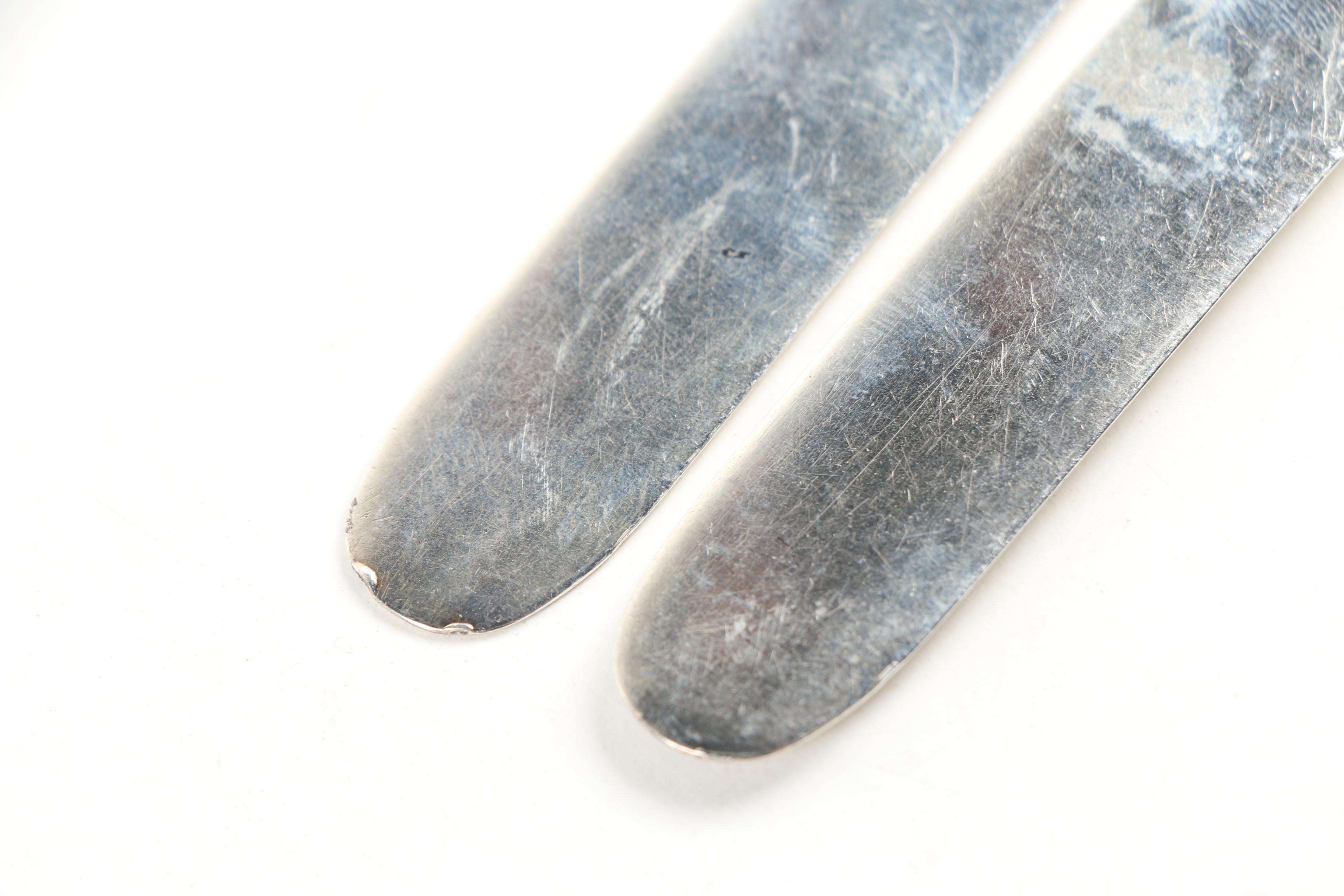 Crosby, Morse & Foss Sterling Silver Blunt Dinner Knives, Circa 1870s