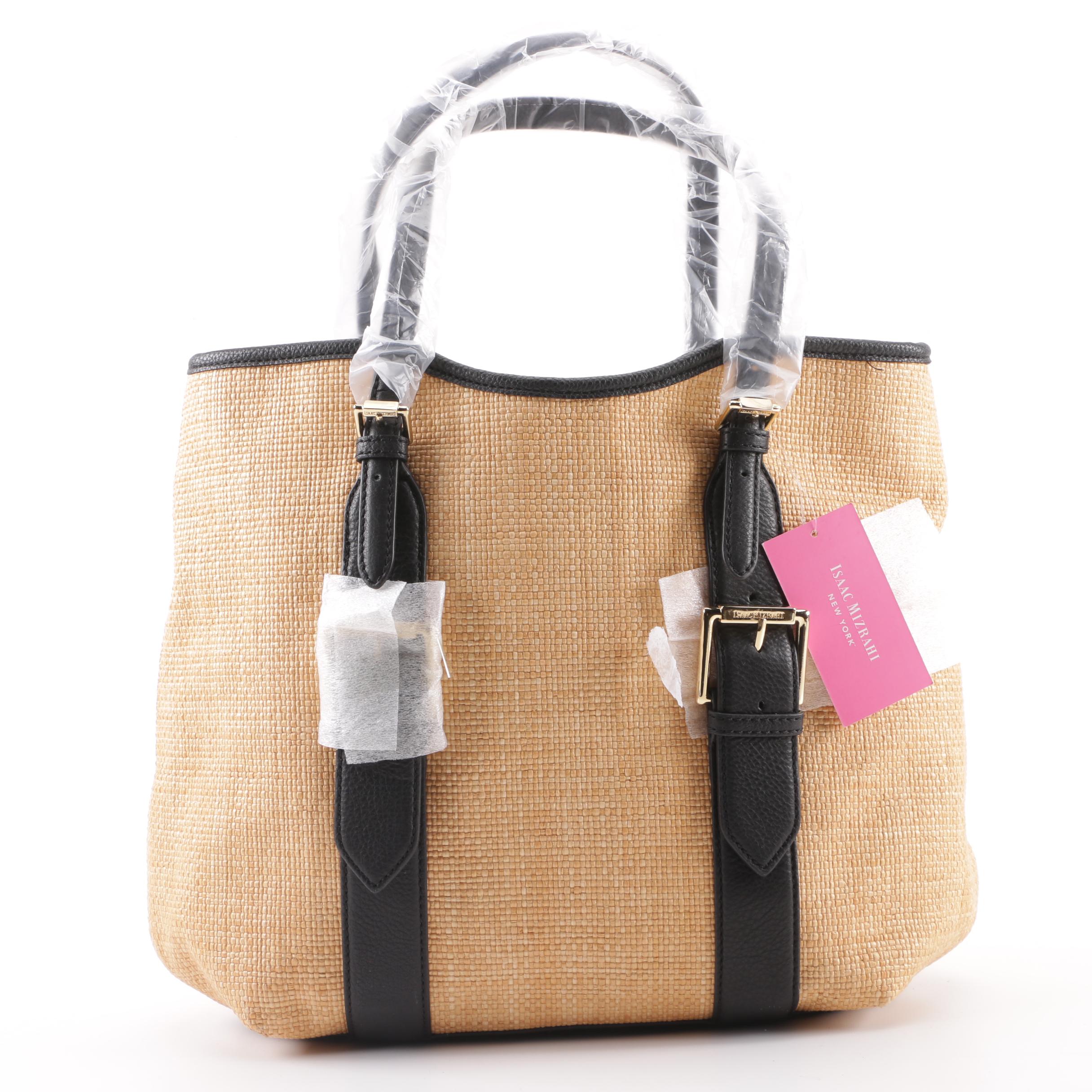 Isaac Mizrahi New York Lucille Woven Straw Tote