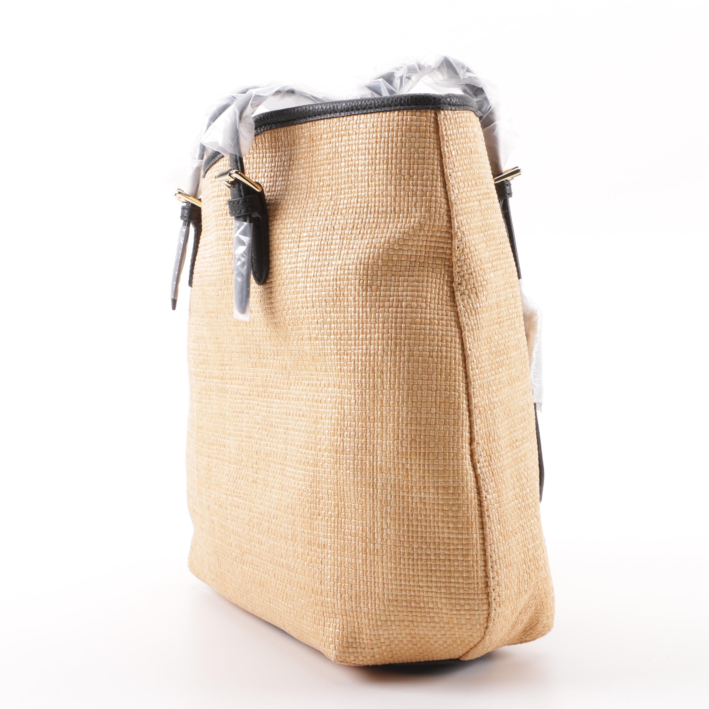 Isaac Mizrahi New York Lucille Woven Straw Tote