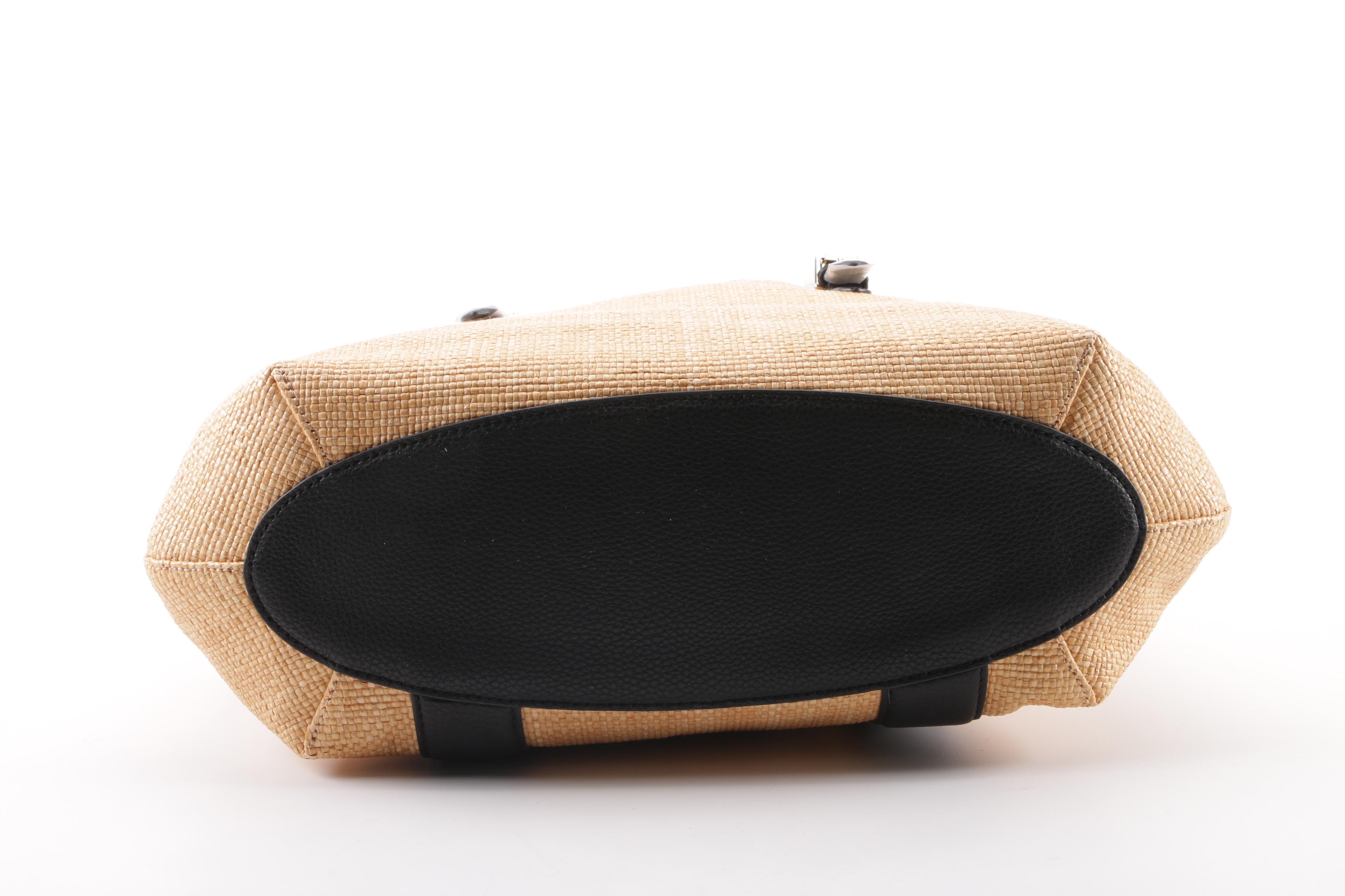 Isaac Mizrahi New York Lucille Woven Straw Tote