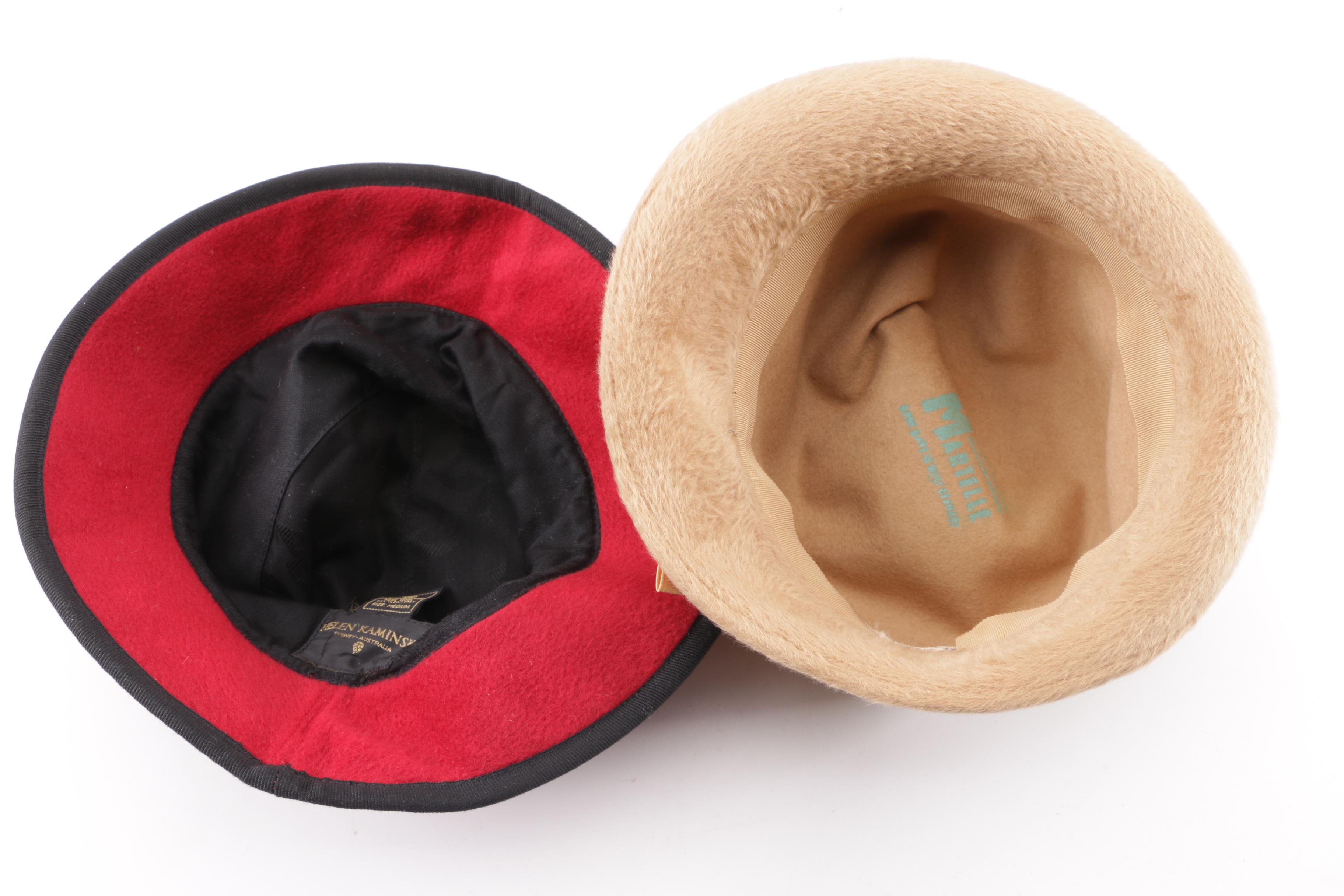 Vintage Hats Including Mr. John, Saks Fifth Avenue, Helen Kaminski, John Andrew