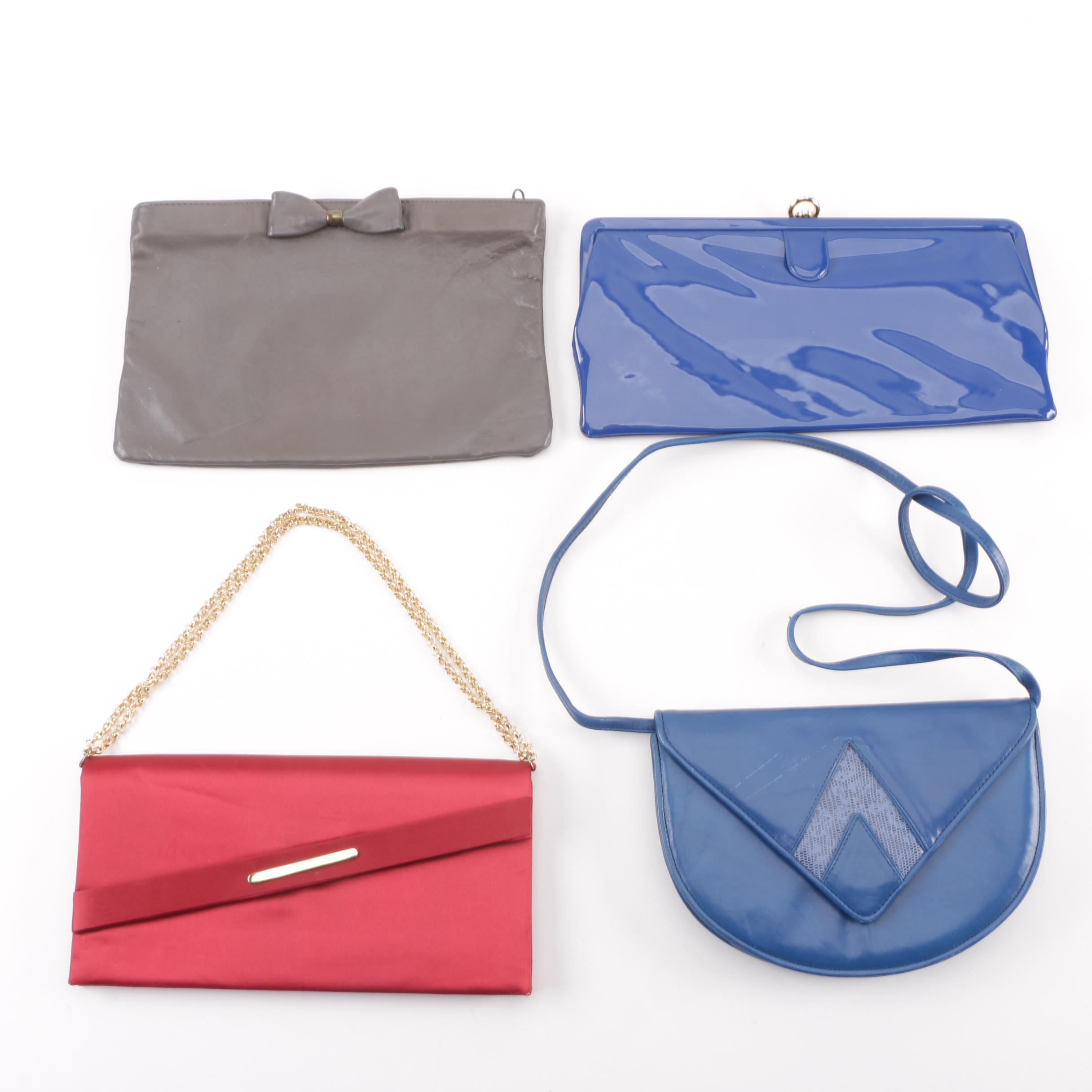 Vintage Evening Bags Including Italy, Leather, Silk, Handbeaded