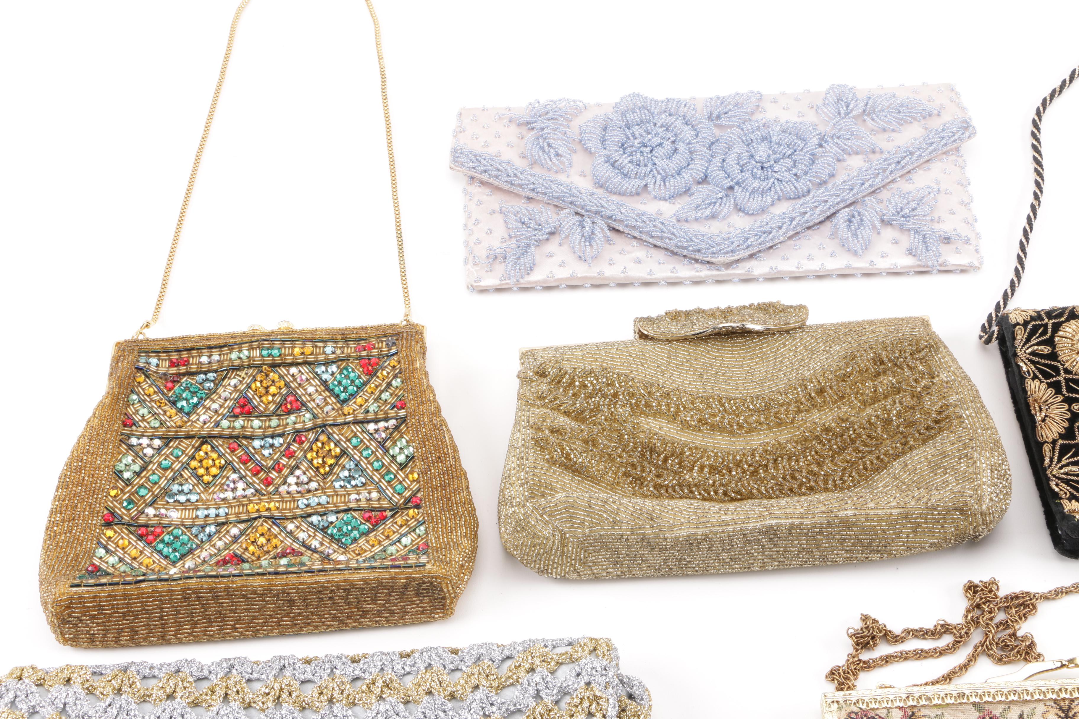Vintage Evening Bags including Harry Rosenfeld, Magid and Zardozi Embroidery
