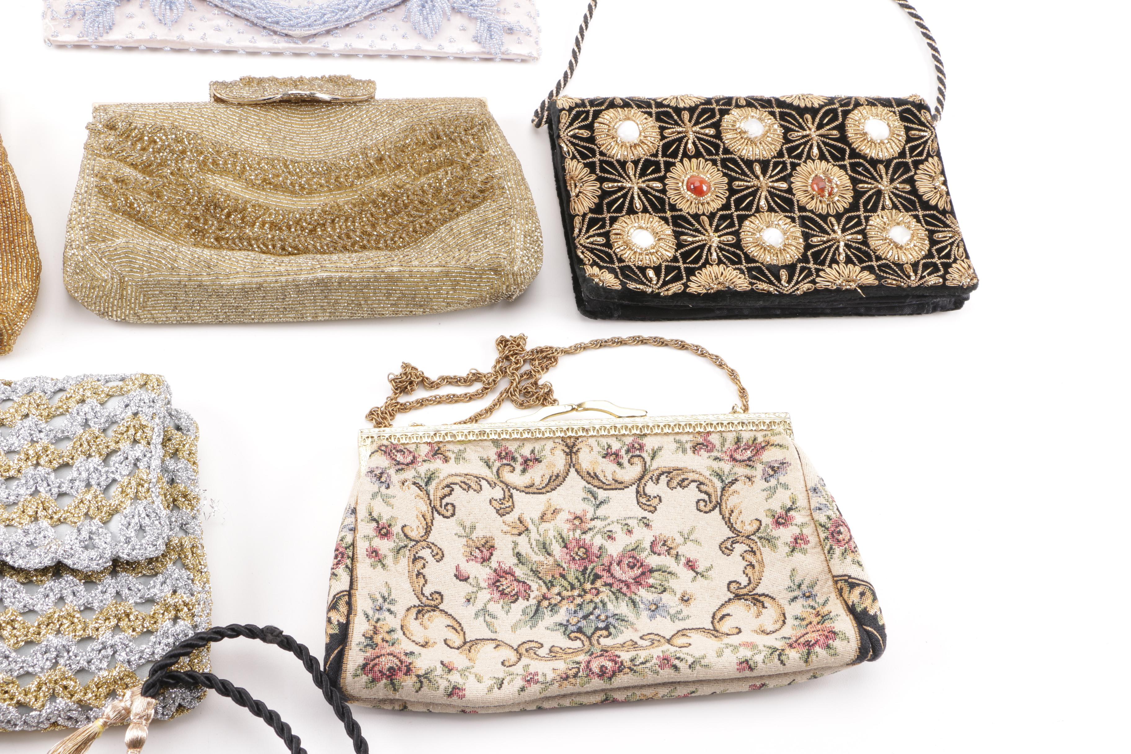 Vintage Evening Bags including Harry Rosenfeld, Magid and Zardozi Embroidery