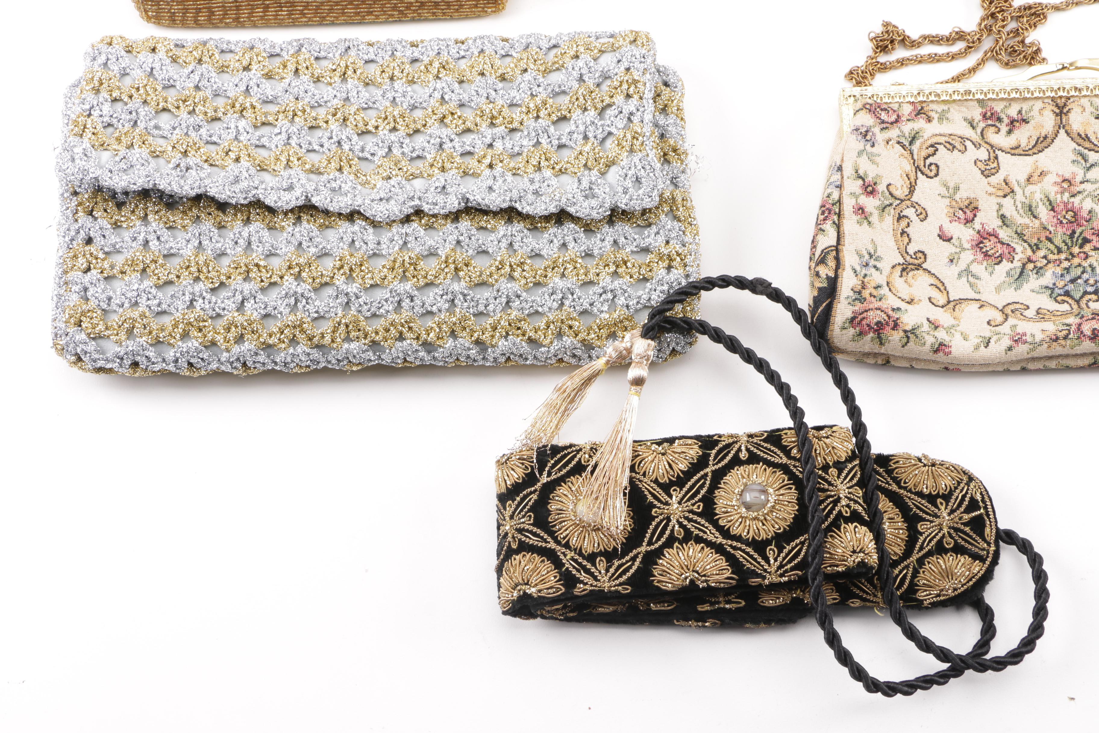 Vintage Evening Bags including Harry Rosenfeld, Magid and Zardozi Embroidery