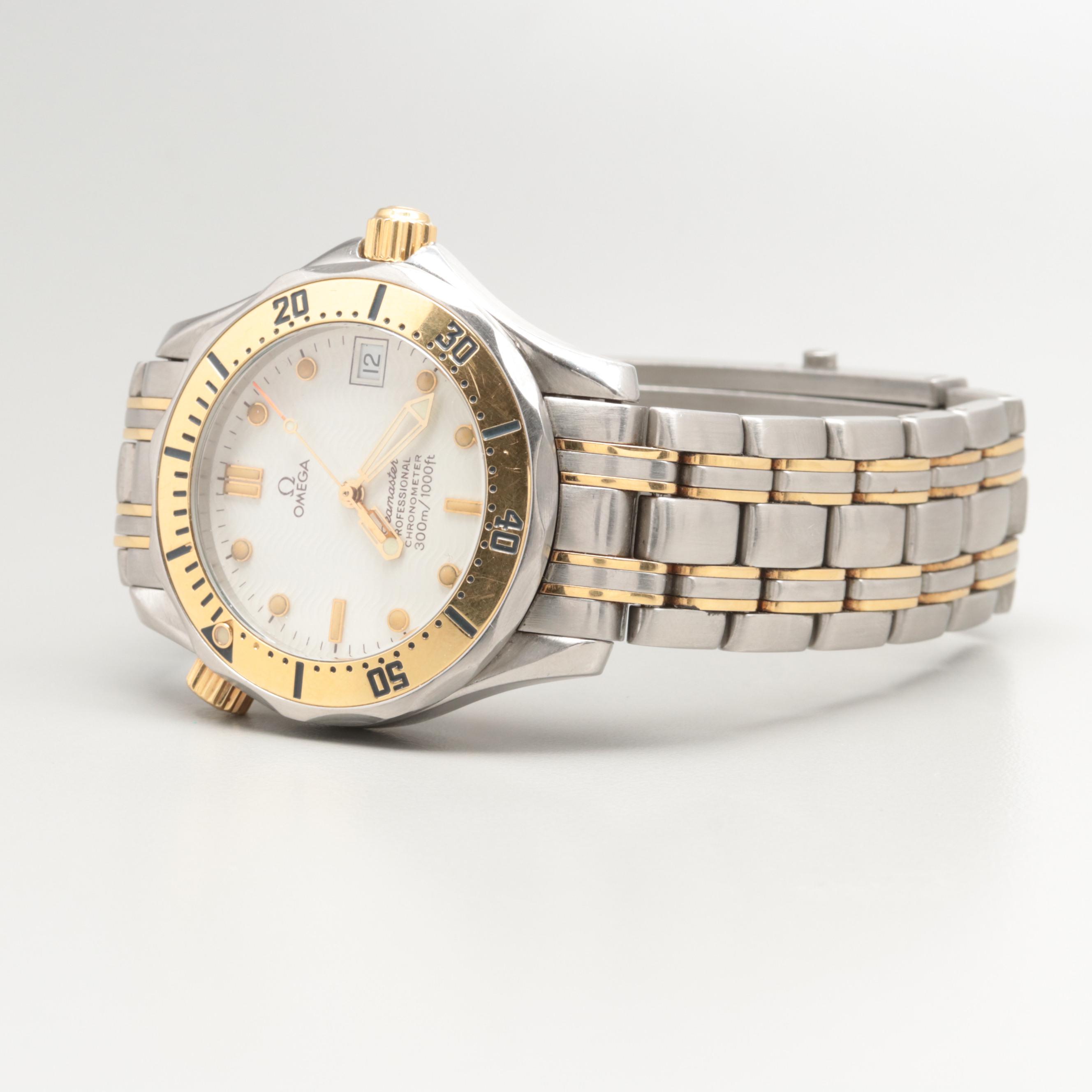 Omega Seamaster Professional 18K Yellow Gold and Stainless Steel Watch