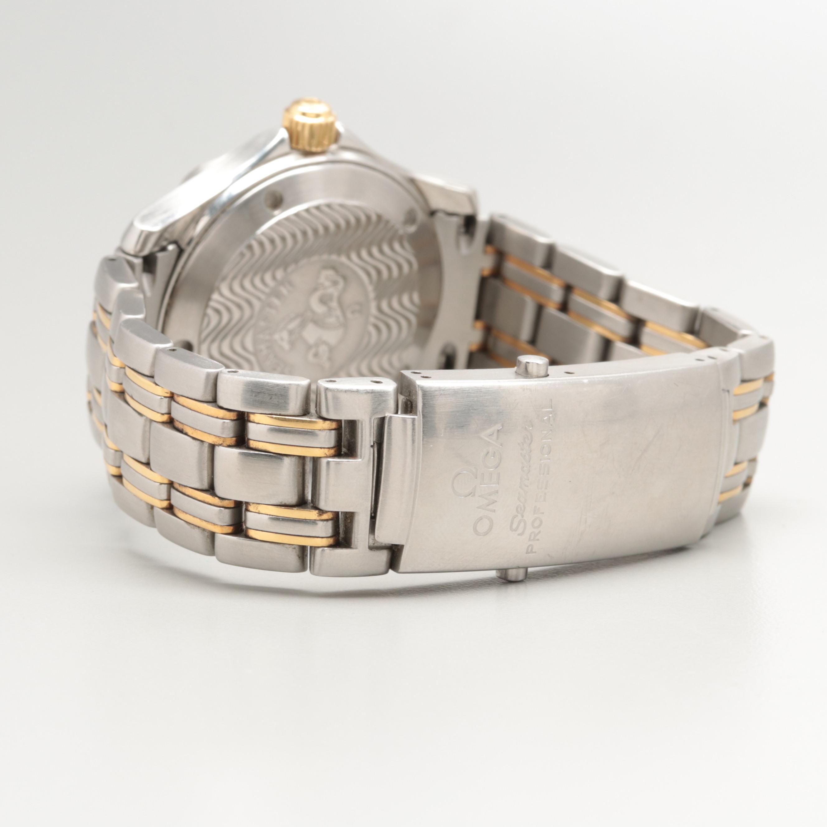 Omega Seamaster Professional 18K Yellow Gold and Stainless Steel Watch
