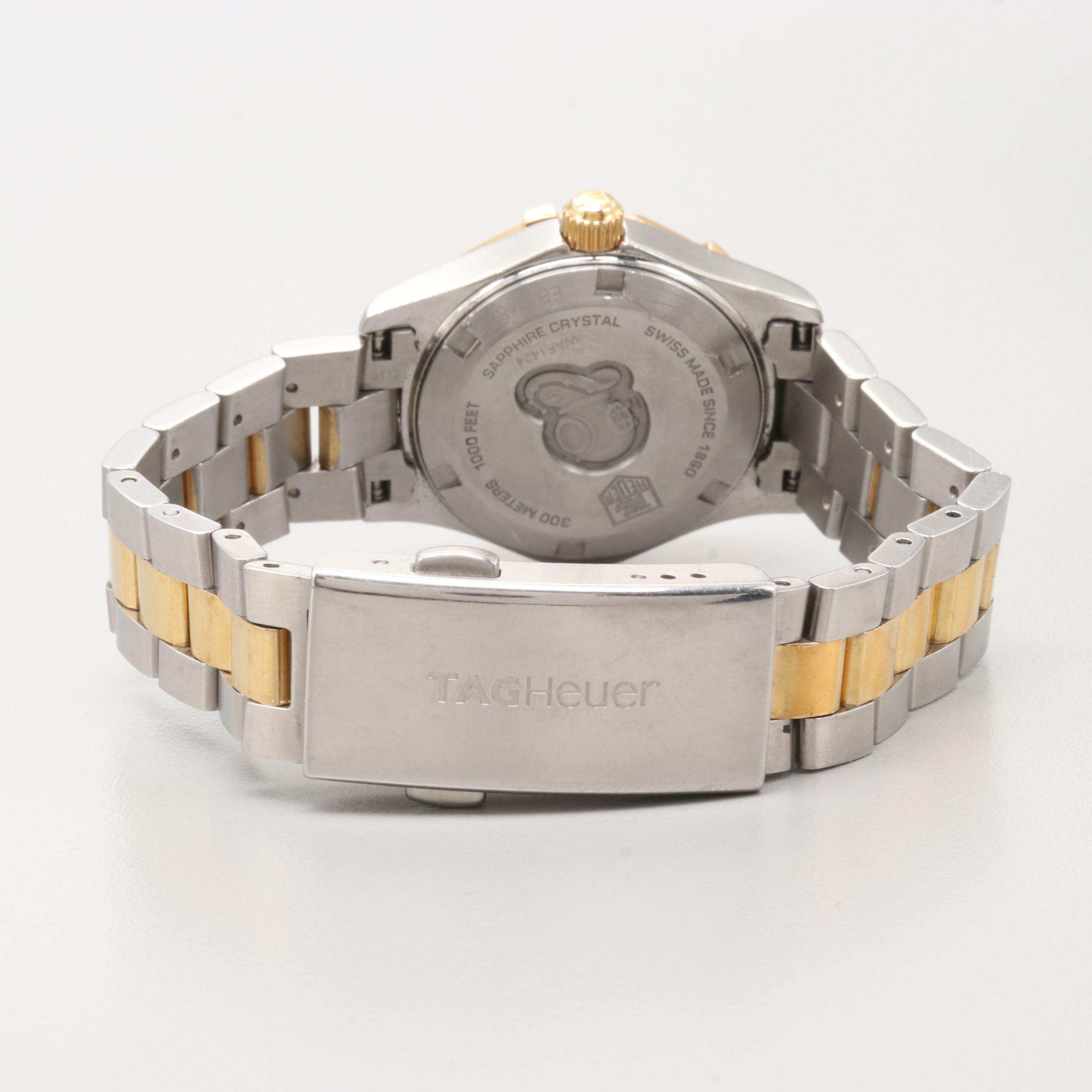 TAG Heuer Aquaracer Two-Tone Watch With Mother of Pearl Dial