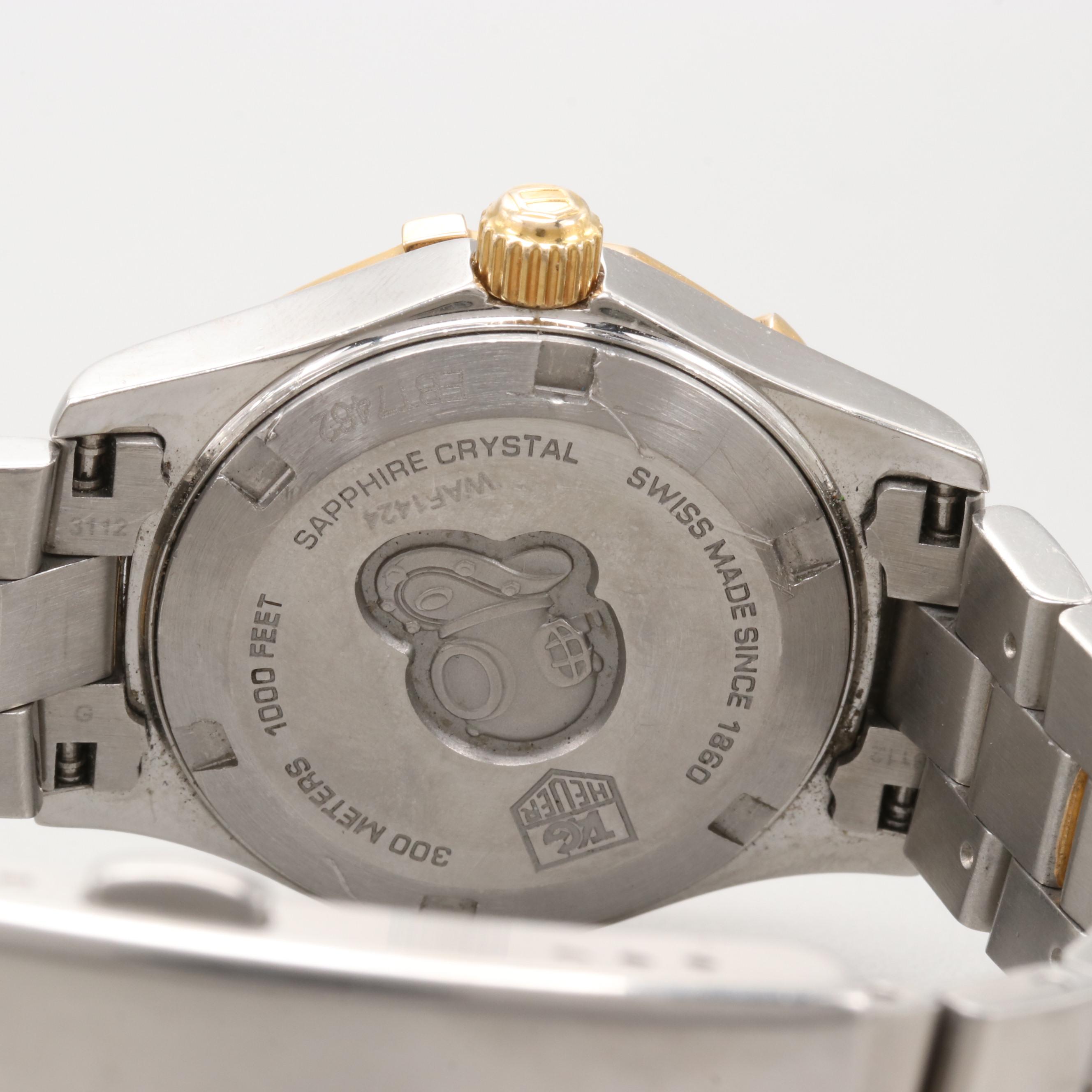 TAG Heuer Aquaracer Two-Tone Watch With Mother of Pearl Dial