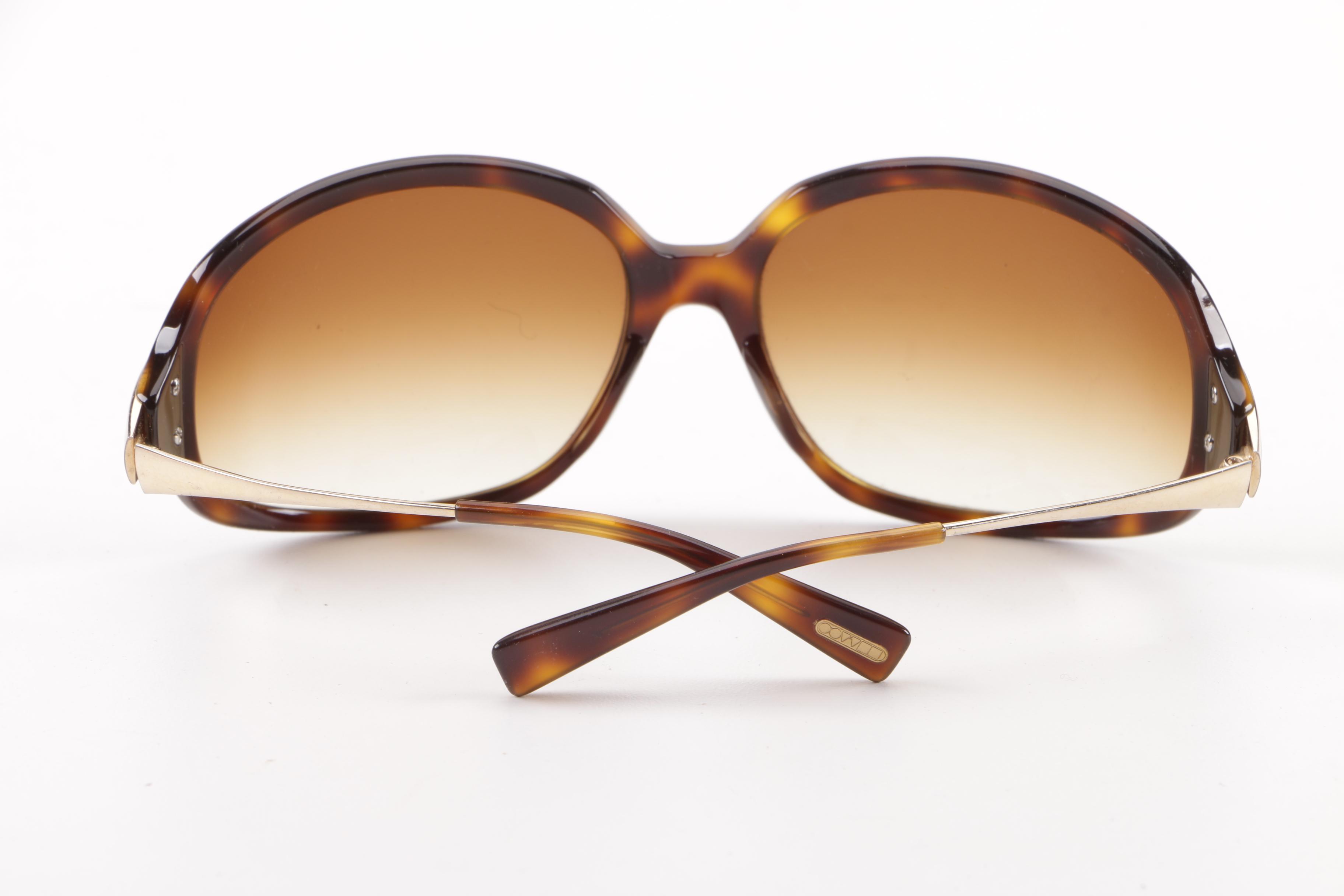 1980s Vintage Oliver Peoples Mariette Tortoiseshell-Style Sunglasses