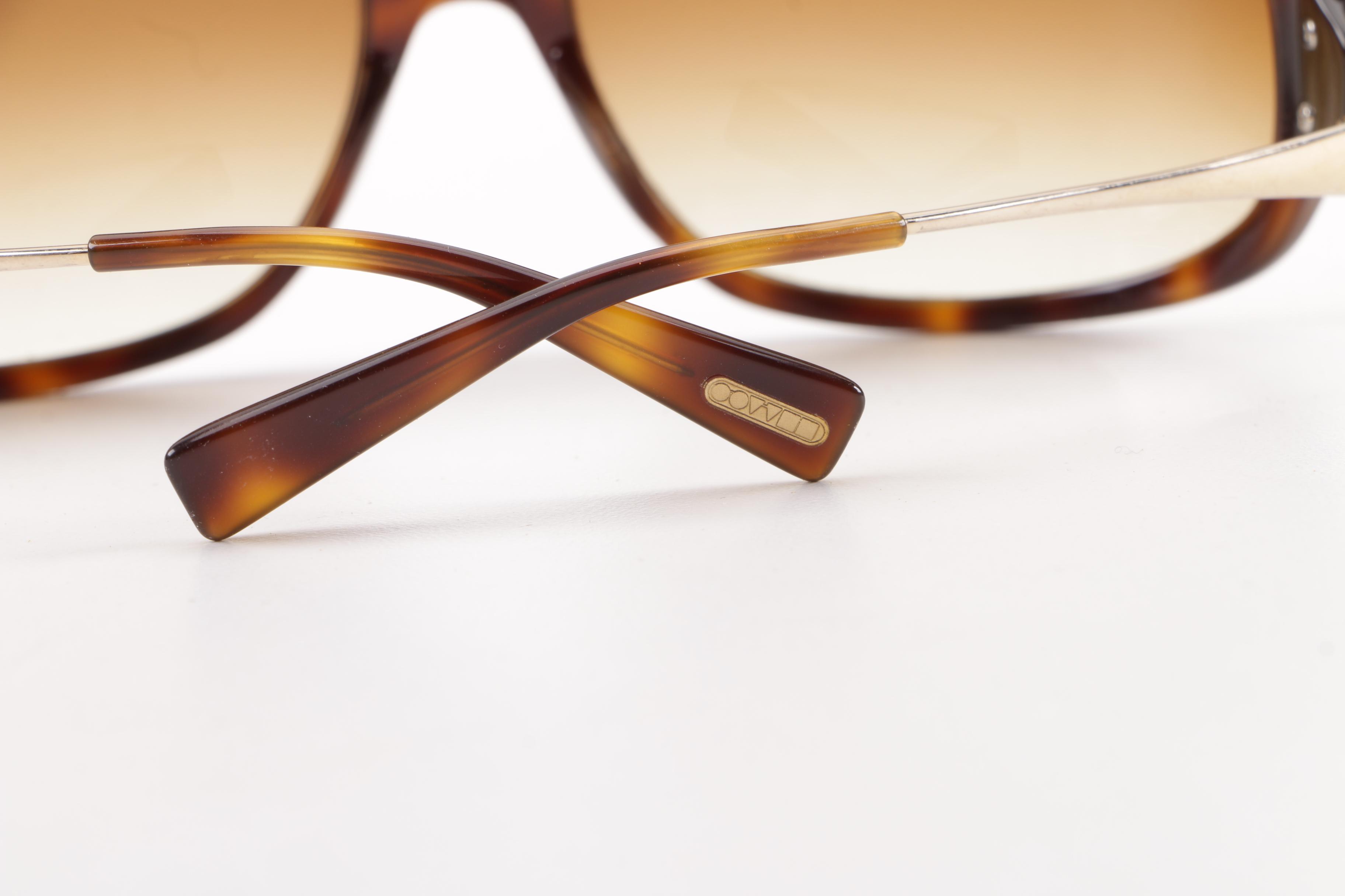 1980s Vintage Oliver Peoples Mariette Tortoiseshell-Style Sunglasses