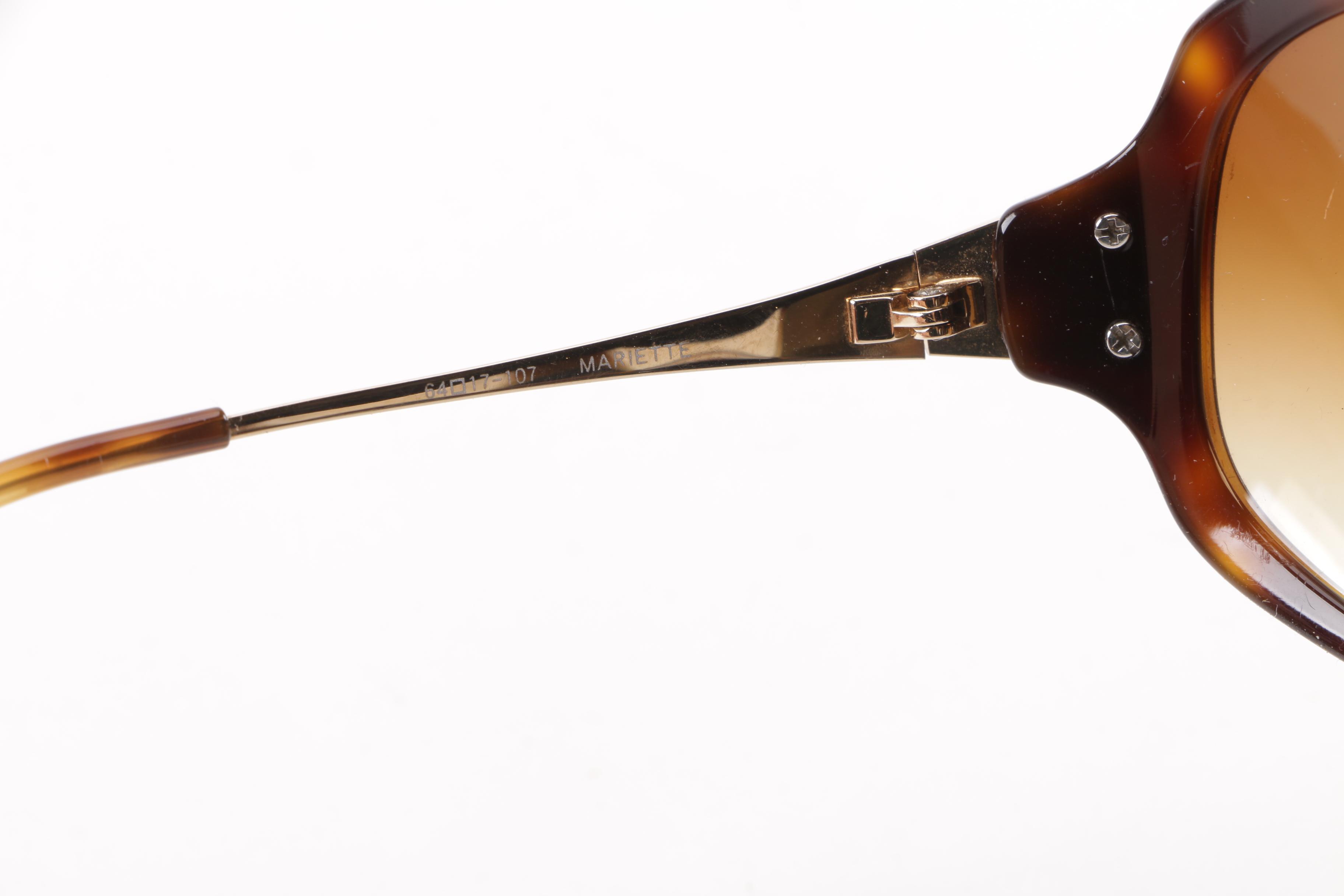 1980s Vintage Oliver Peoples Mariette Tortoiseshell-Style Sunglasses