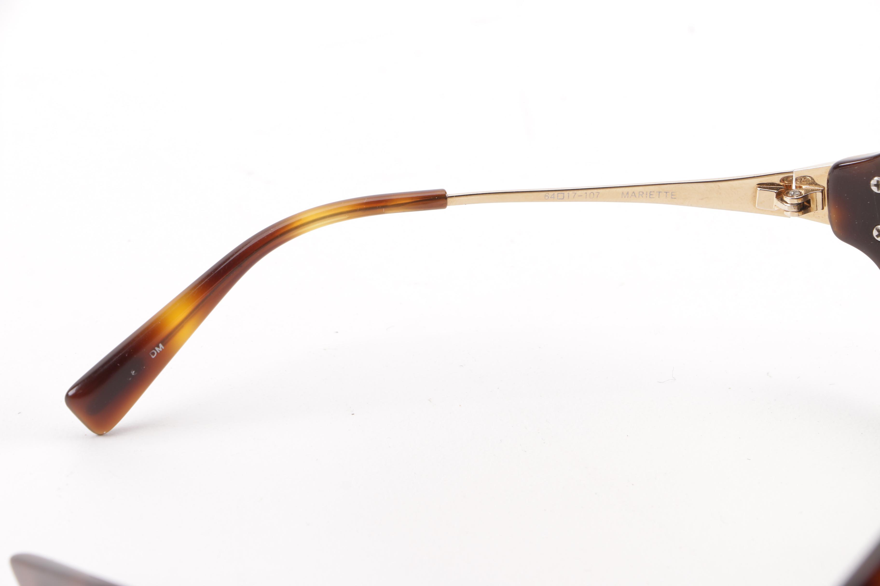 1980s Vintage Oliver Peoples Mariette Tortoiseshell-Style Sunglasses