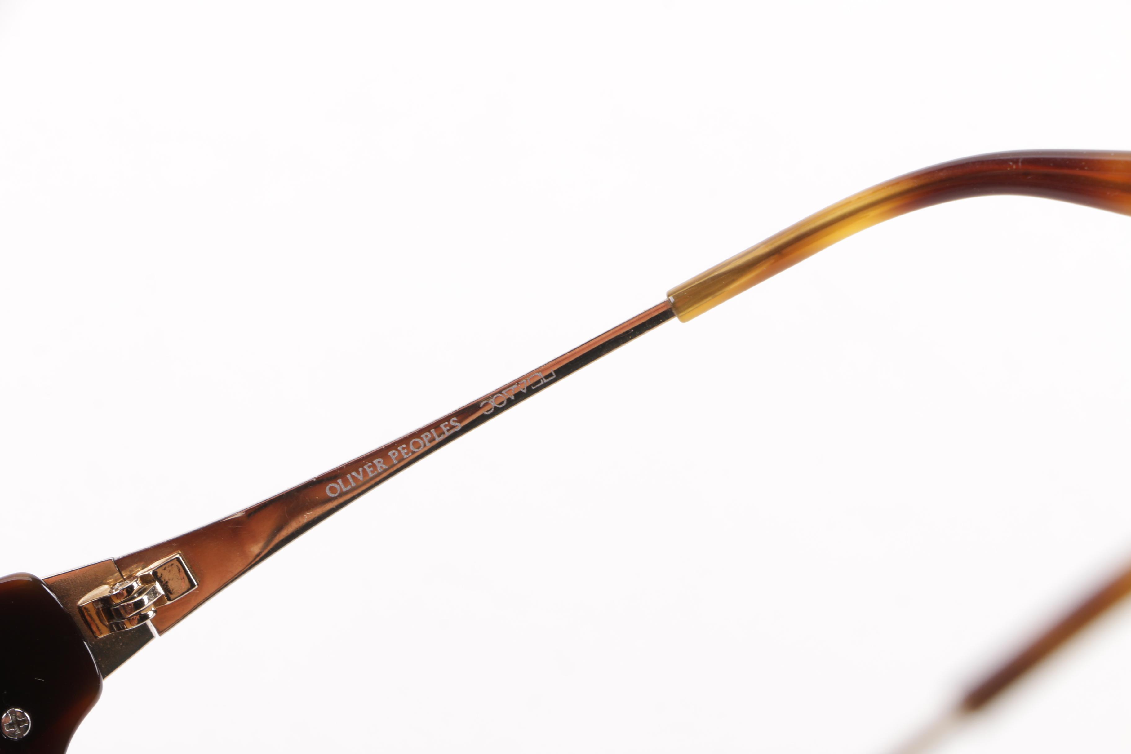 1980s Vintage Oliver Peoples Mariette Tortoiseshell-Style Sunglasses