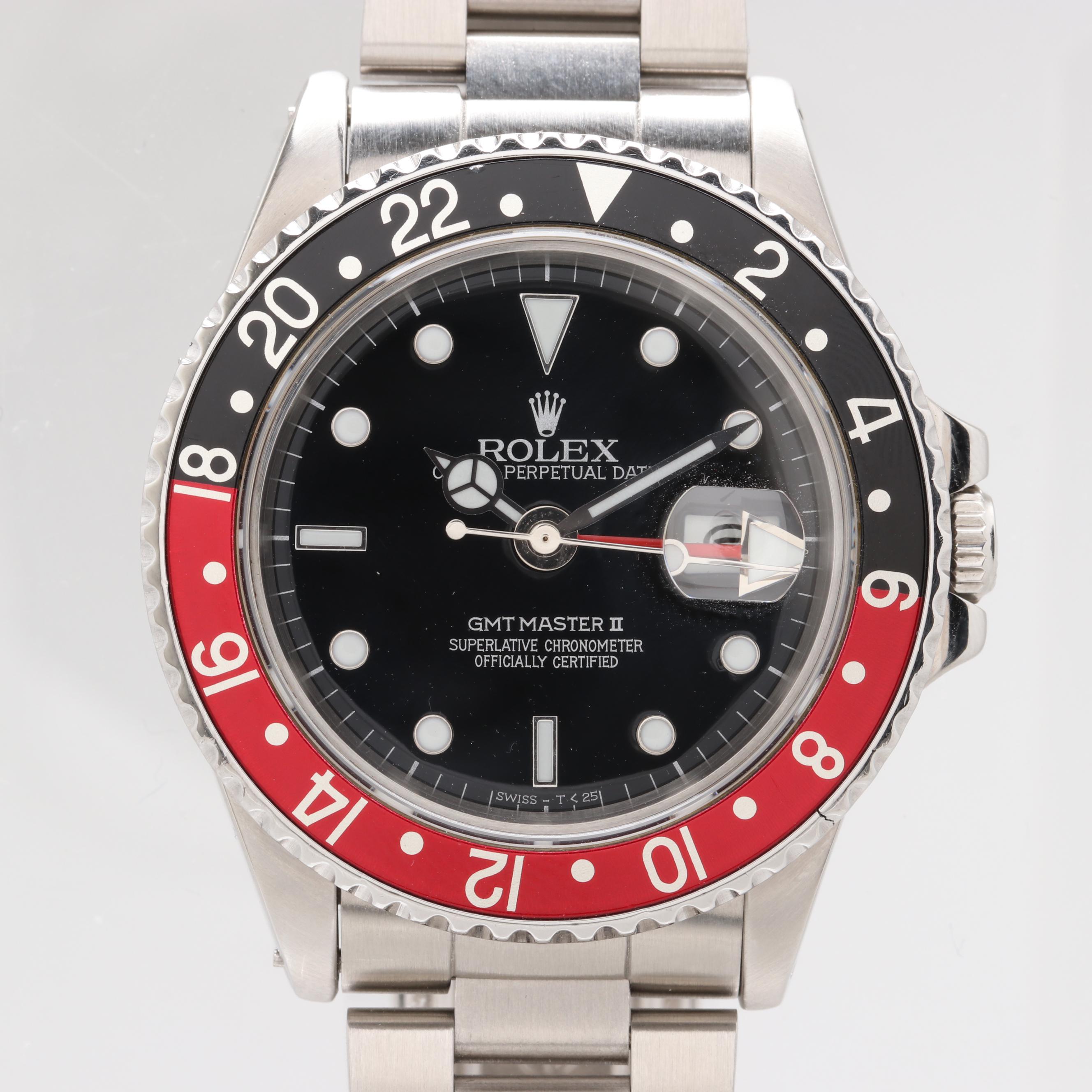 Rolex GMT Master II "Coke" Bezel Automatic Watch, 1986