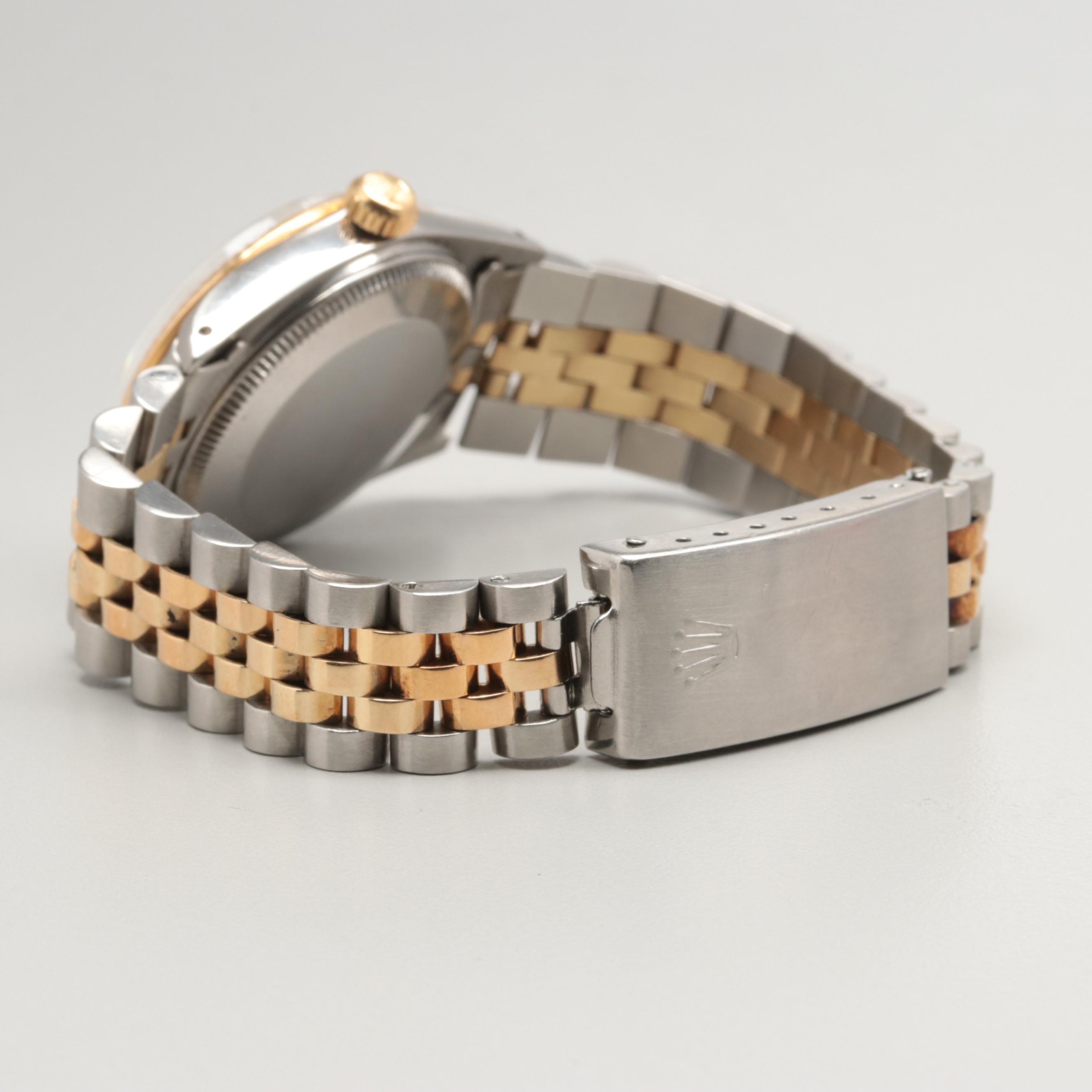 Rolex Datejust MidSize 18K Yellow Gold and Steel Diamond Automatic Watch