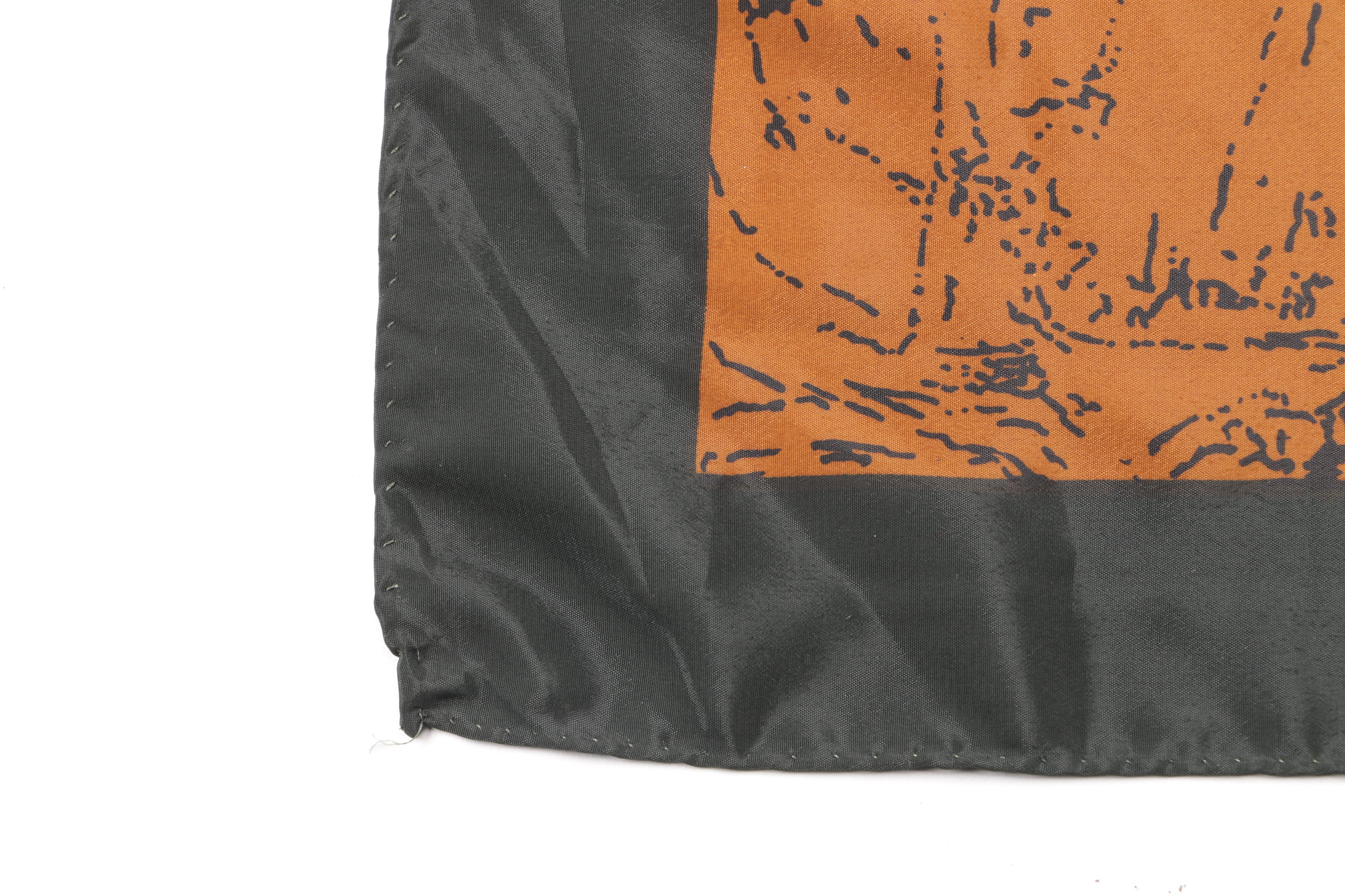 1980s Vintage Picasso "Woman Seated on a Chair" Silk Scarf