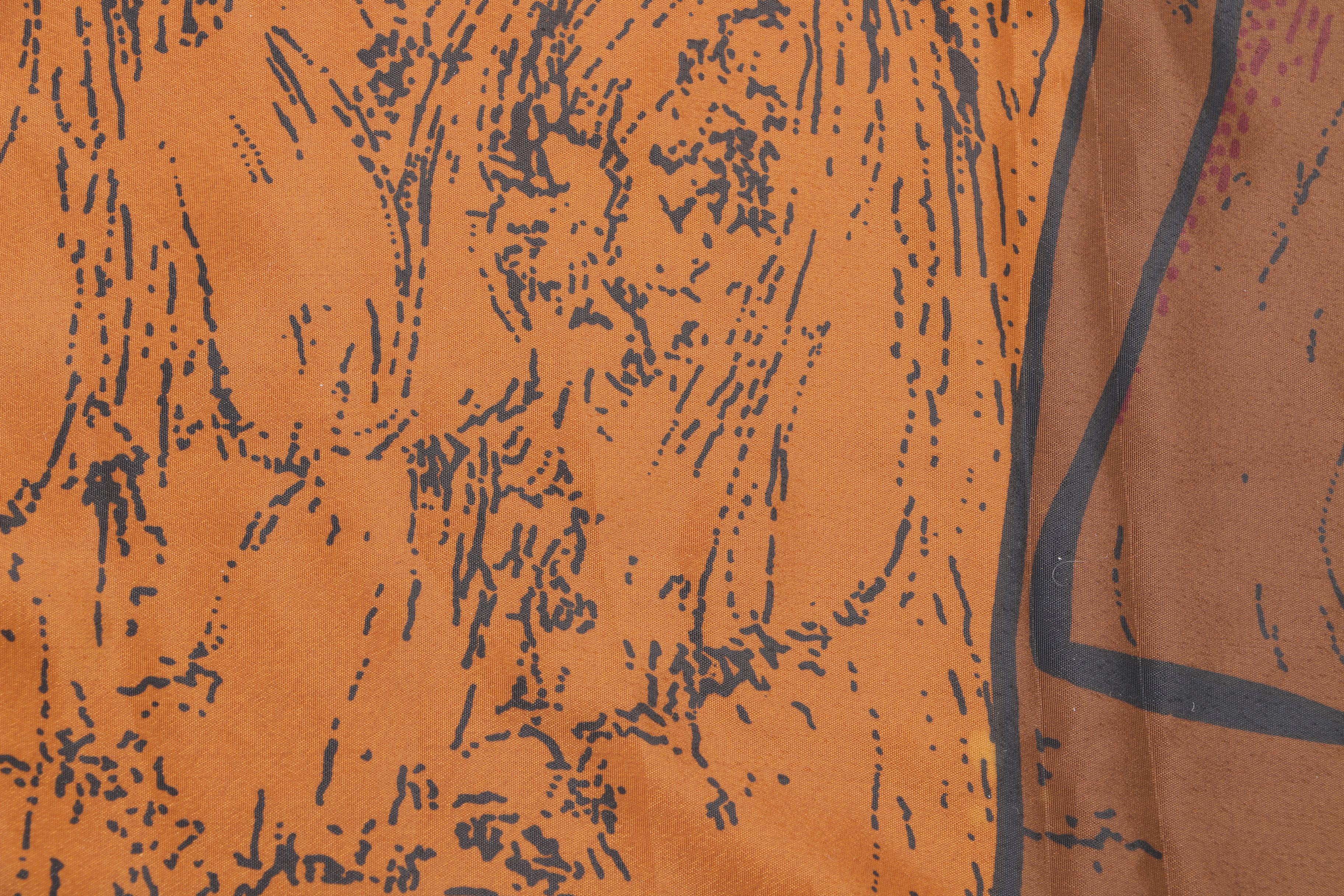 1980s Vintage Picasso "Woman Seated on a Chair" Silk Scarf