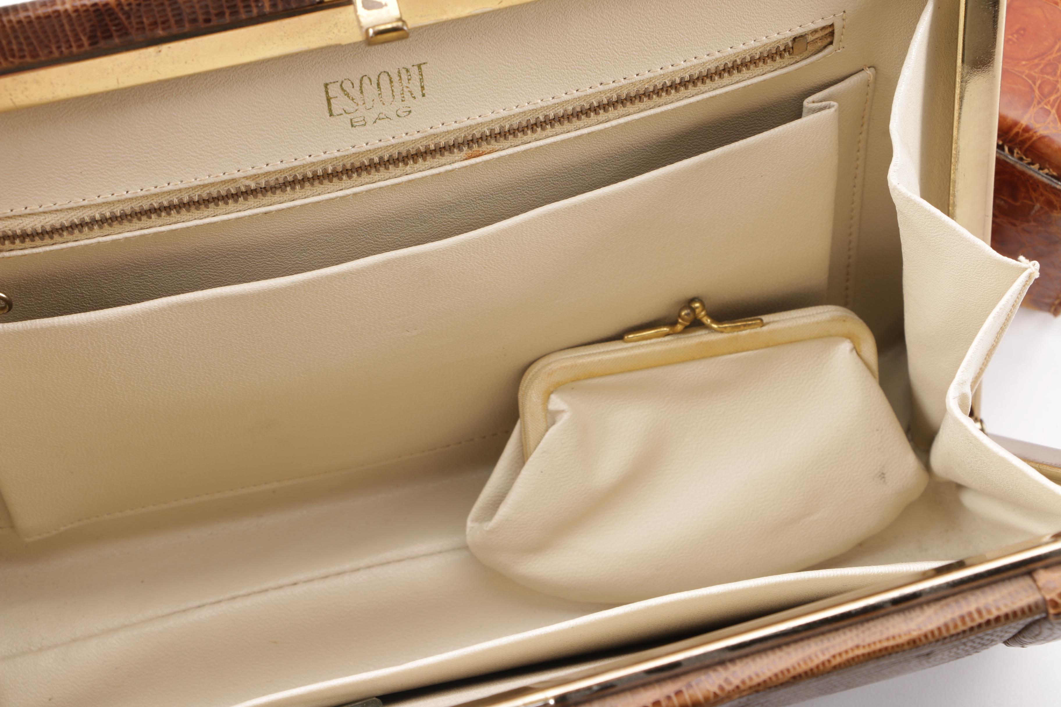 1940s-50s Vintage Lizard, Crocodile and Alligator Skin Handbags