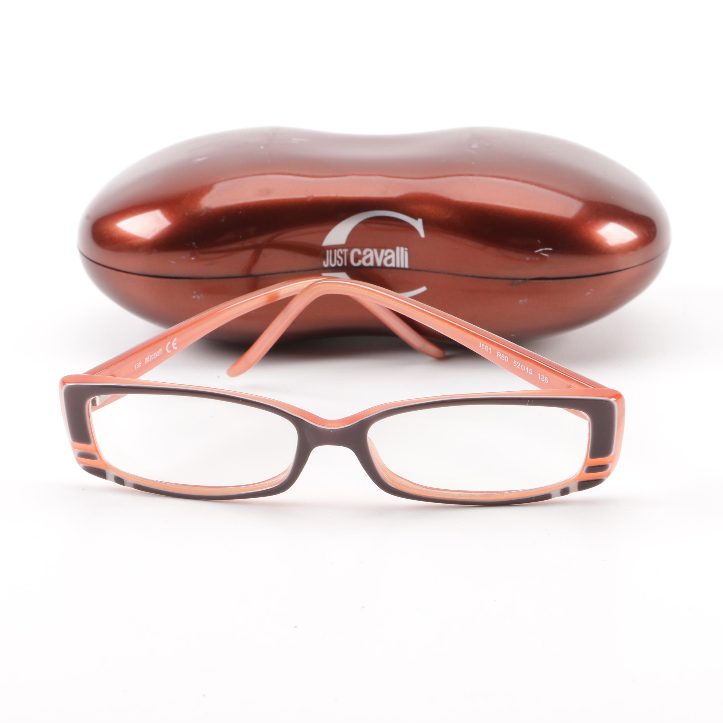 Just Cavalli JC61 R80 Rectangular Prescription Eyeglasses with Case
