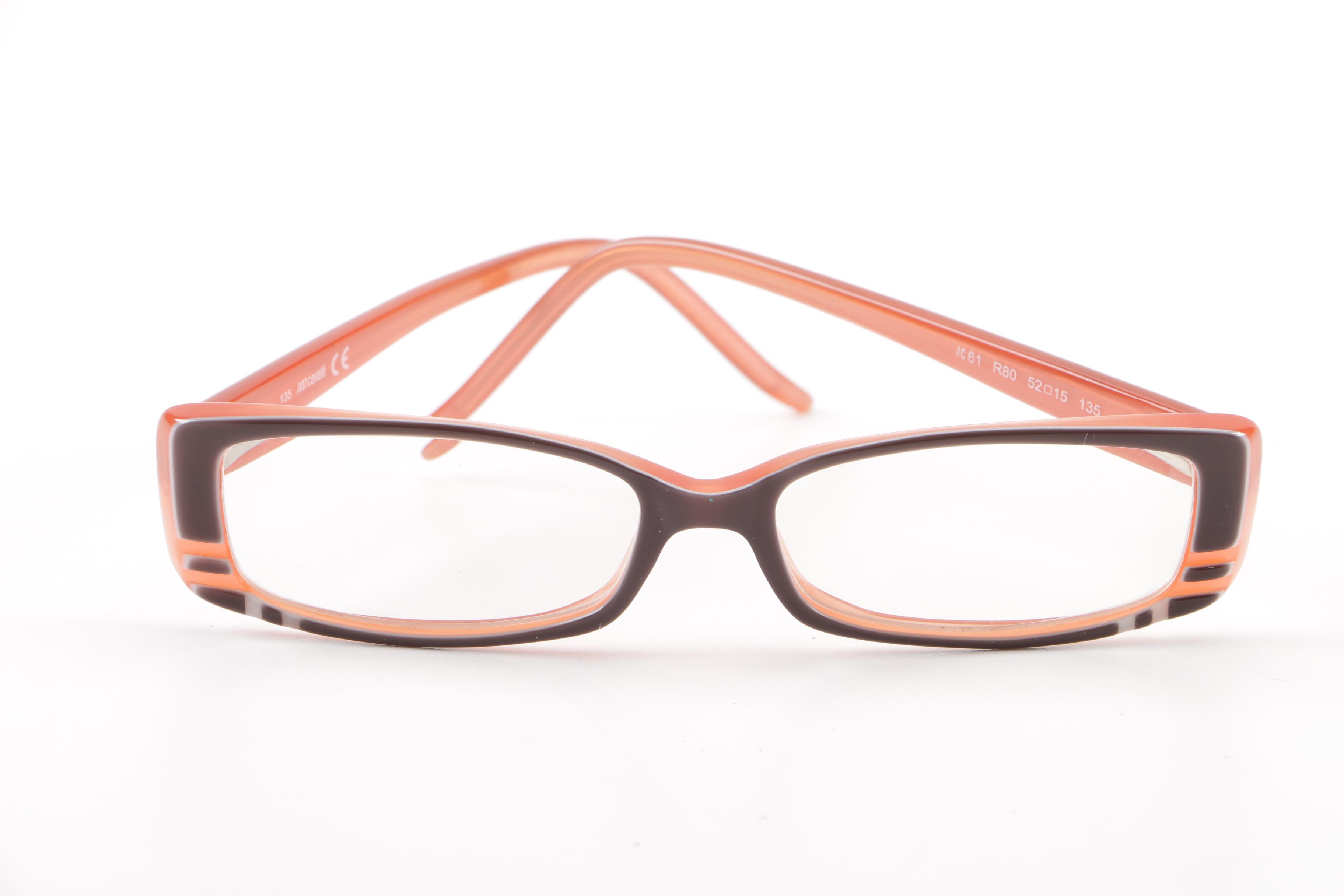 Just Cavalli JC61 R80 Rectangular Prescription Eyeglasses with Case