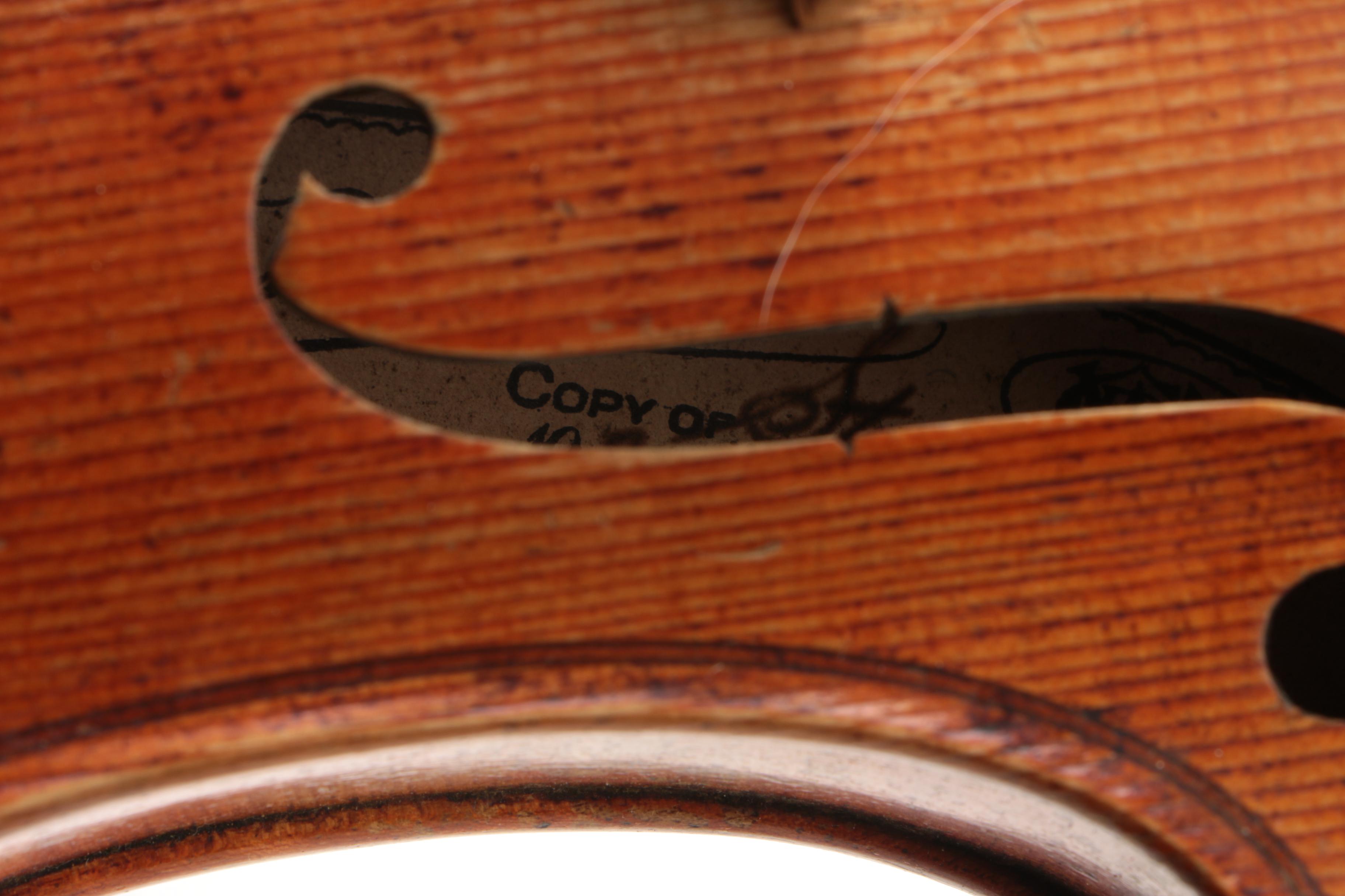 Friedrich August Heberlein No. 603 Stradivarius Copy Violin, 1920