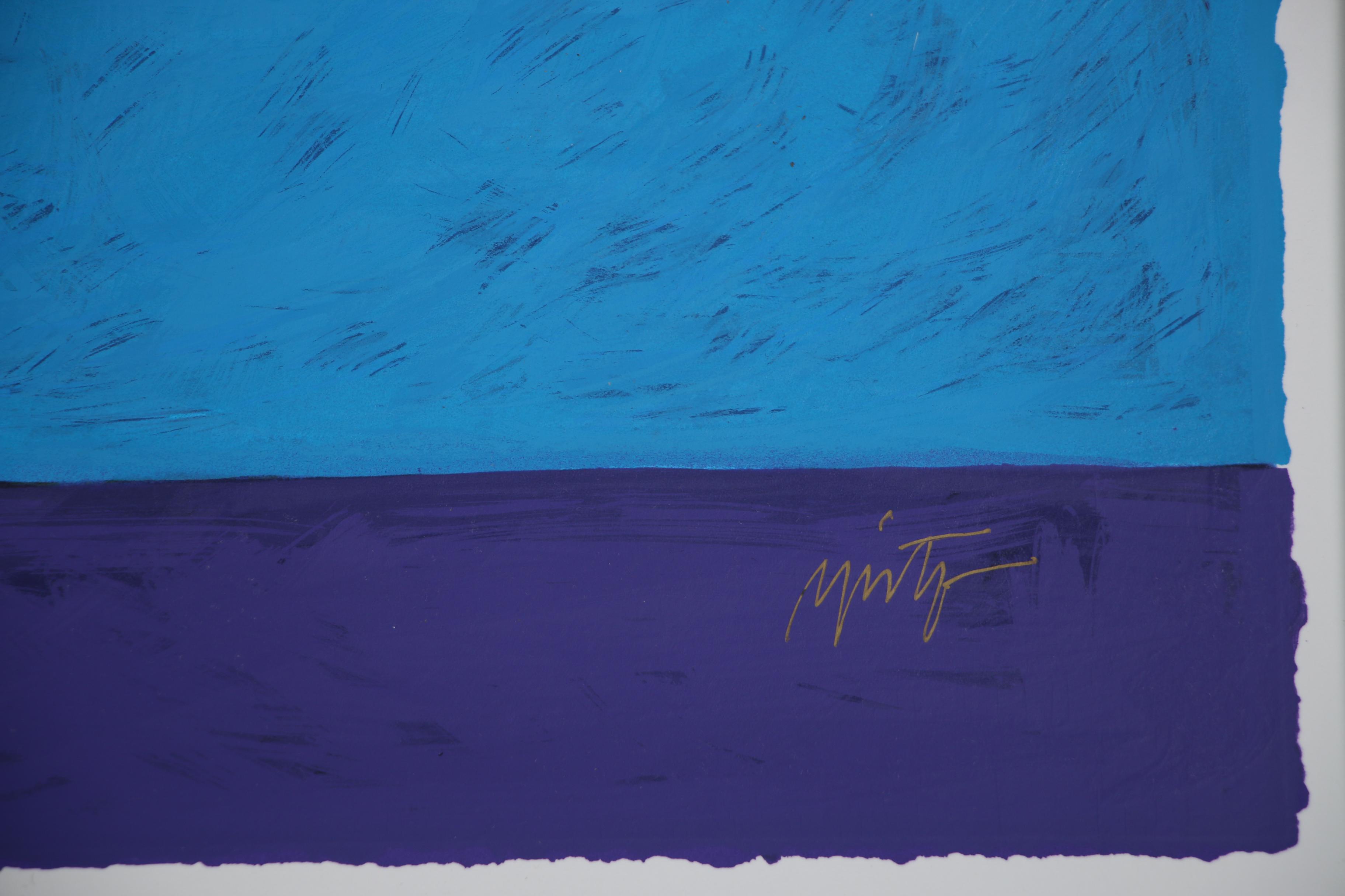 John Nieto Serigraph "Buffalo at Sunset"