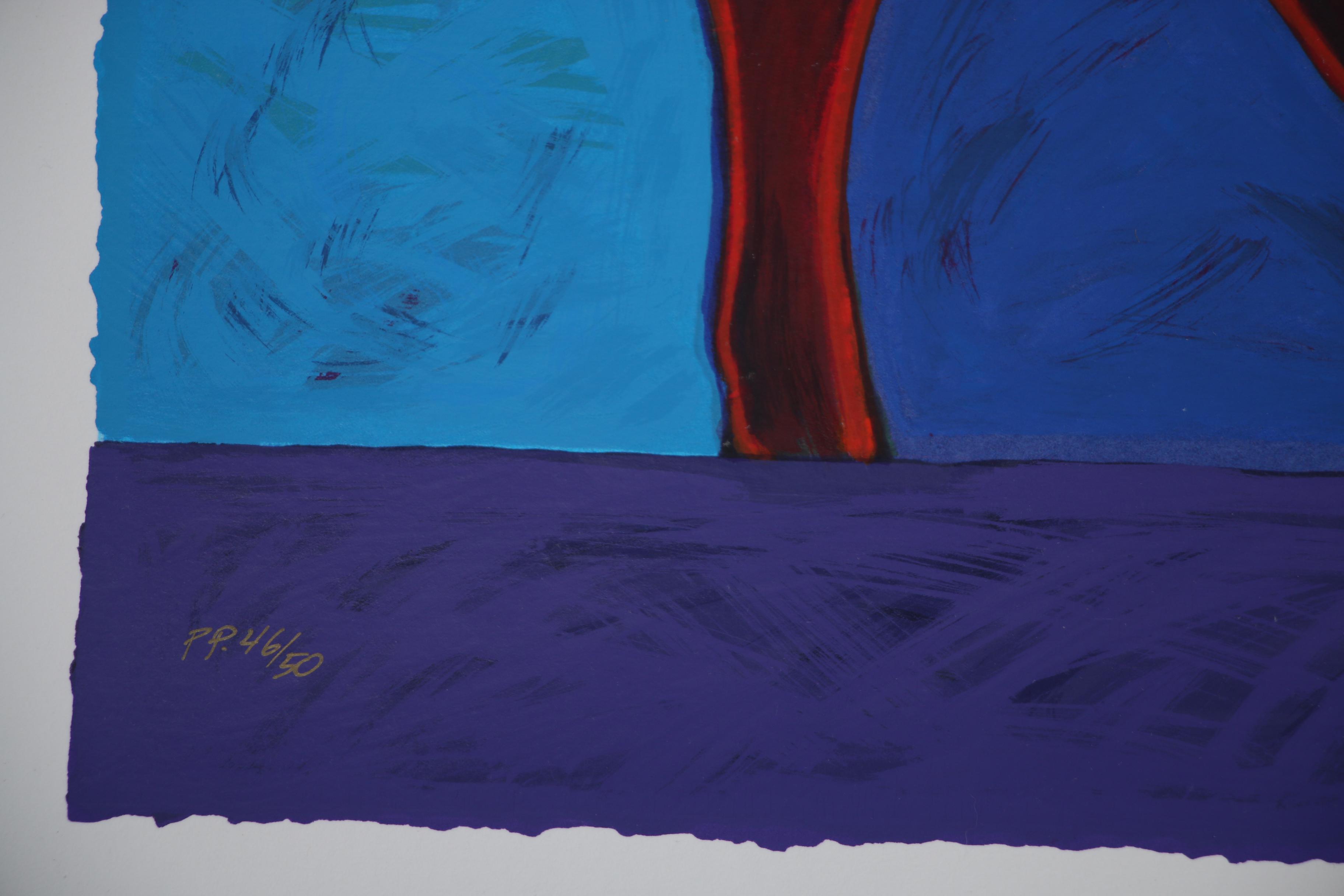 John Nieto Serigraph "Buffalo at Sunset"