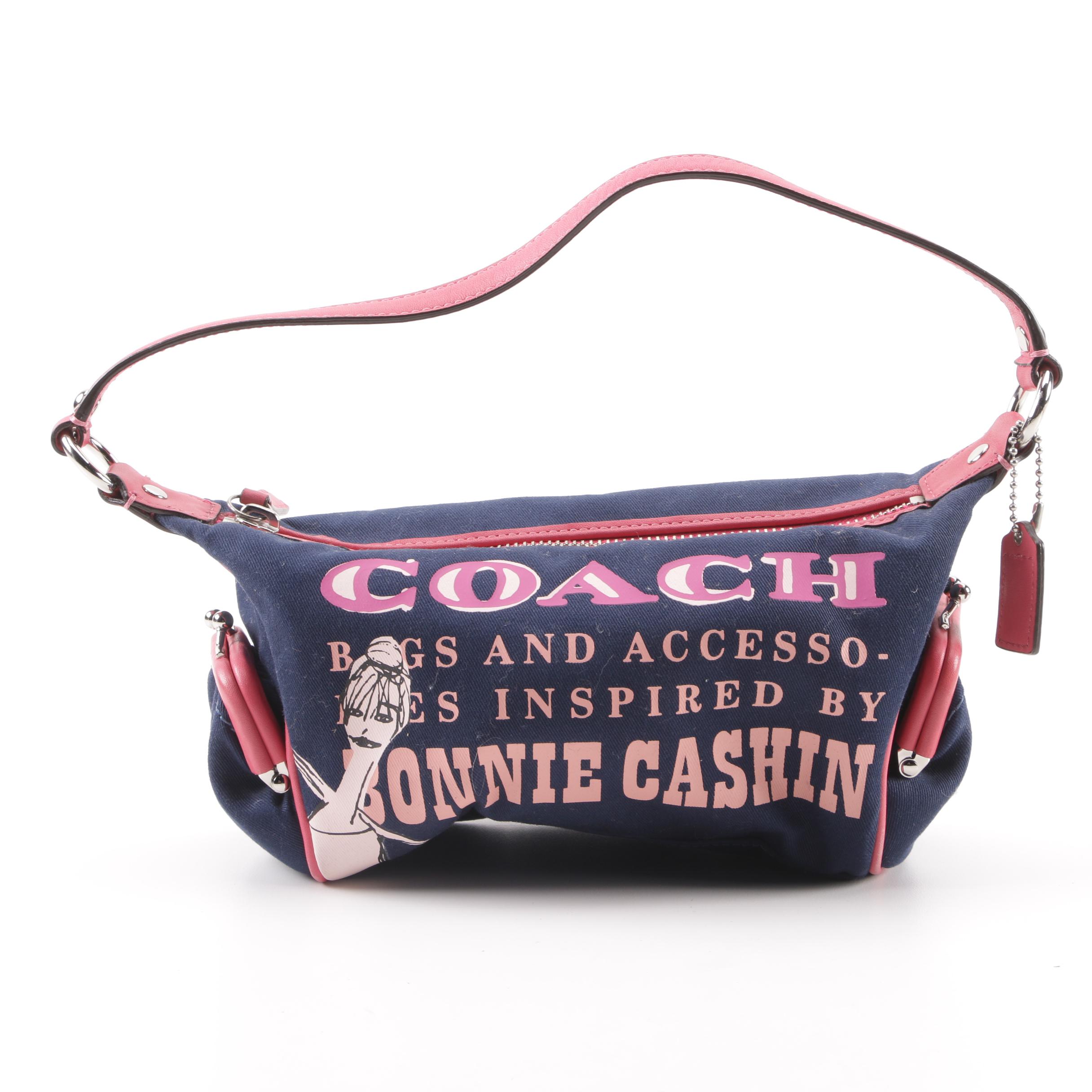 Coach Bonnie Cashin Print Canvas and Leather Baguette Handbag