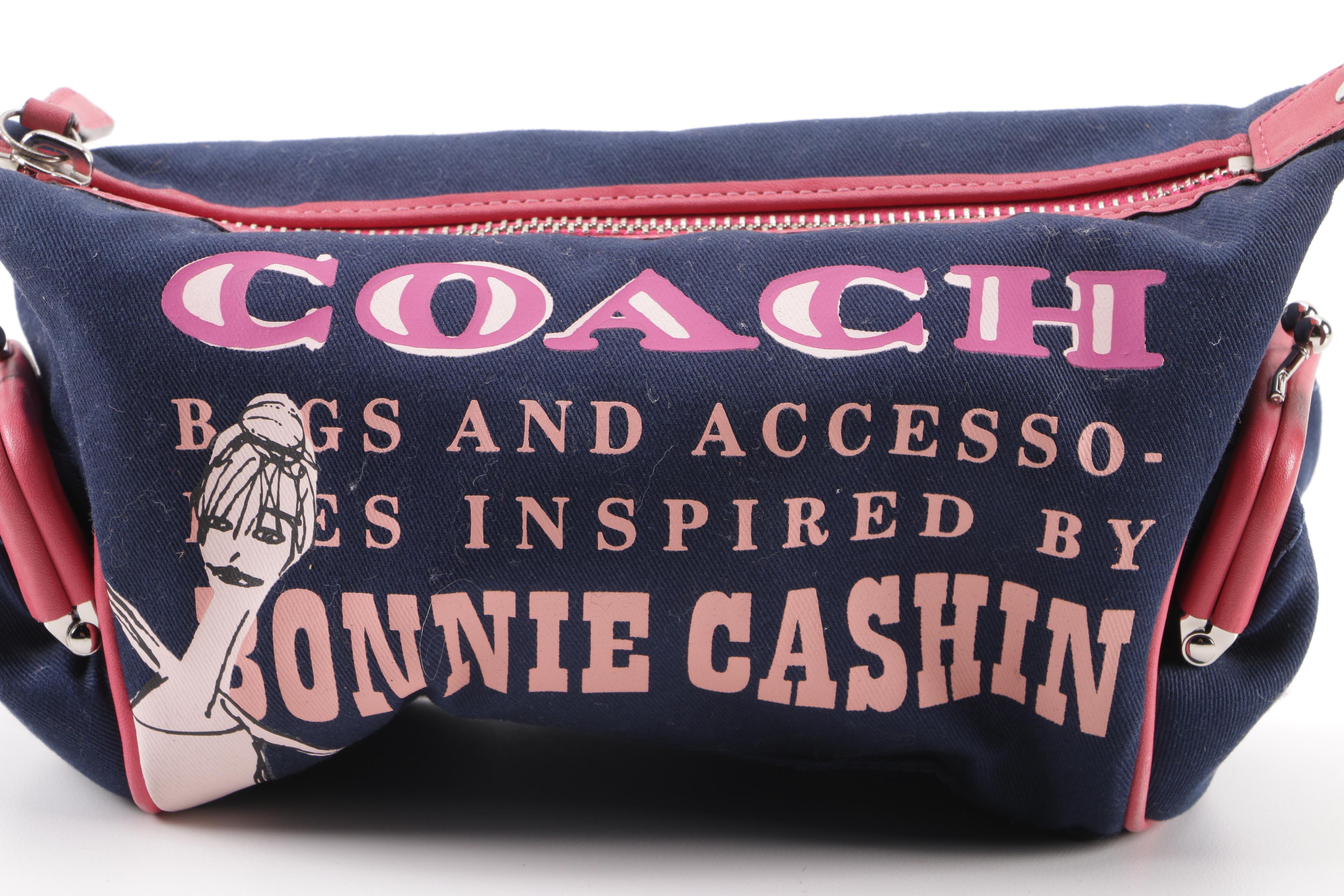 Coach Bonnie Cashin Print Canvas and Leather Baguette Handbag