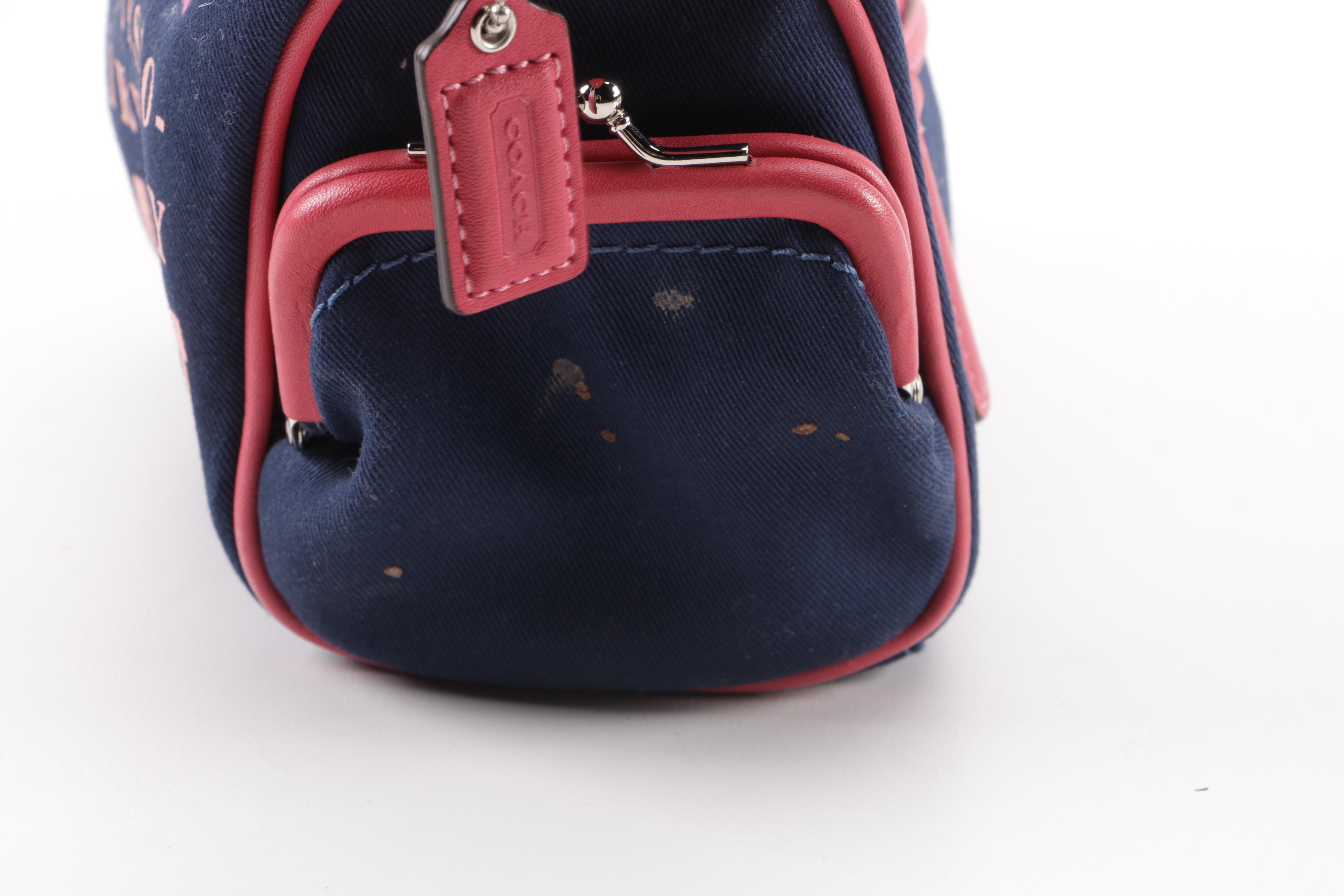 Coach Bonnie Cashin Print Canvas and Leather Baguette Handbag