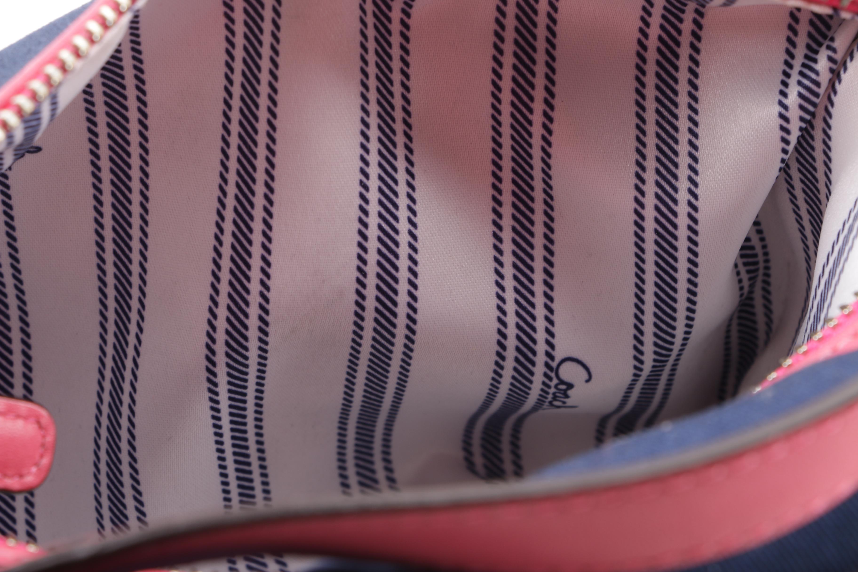 Coach Bonnie Cashin Print Canvas and Leather Baguette Handbag