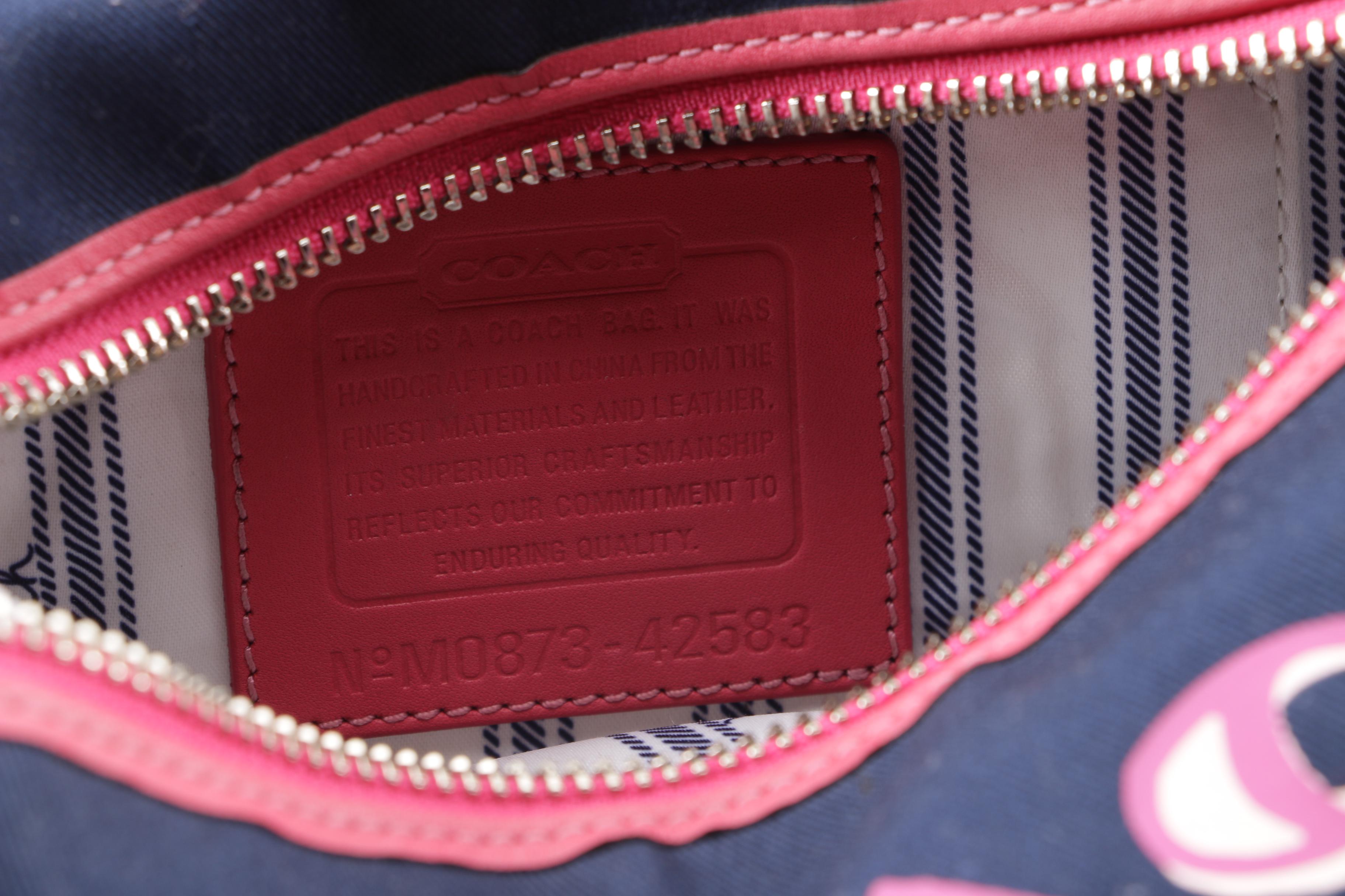 Coach Bonnie Cashin Print Canvas and Leather Baguette Handbag