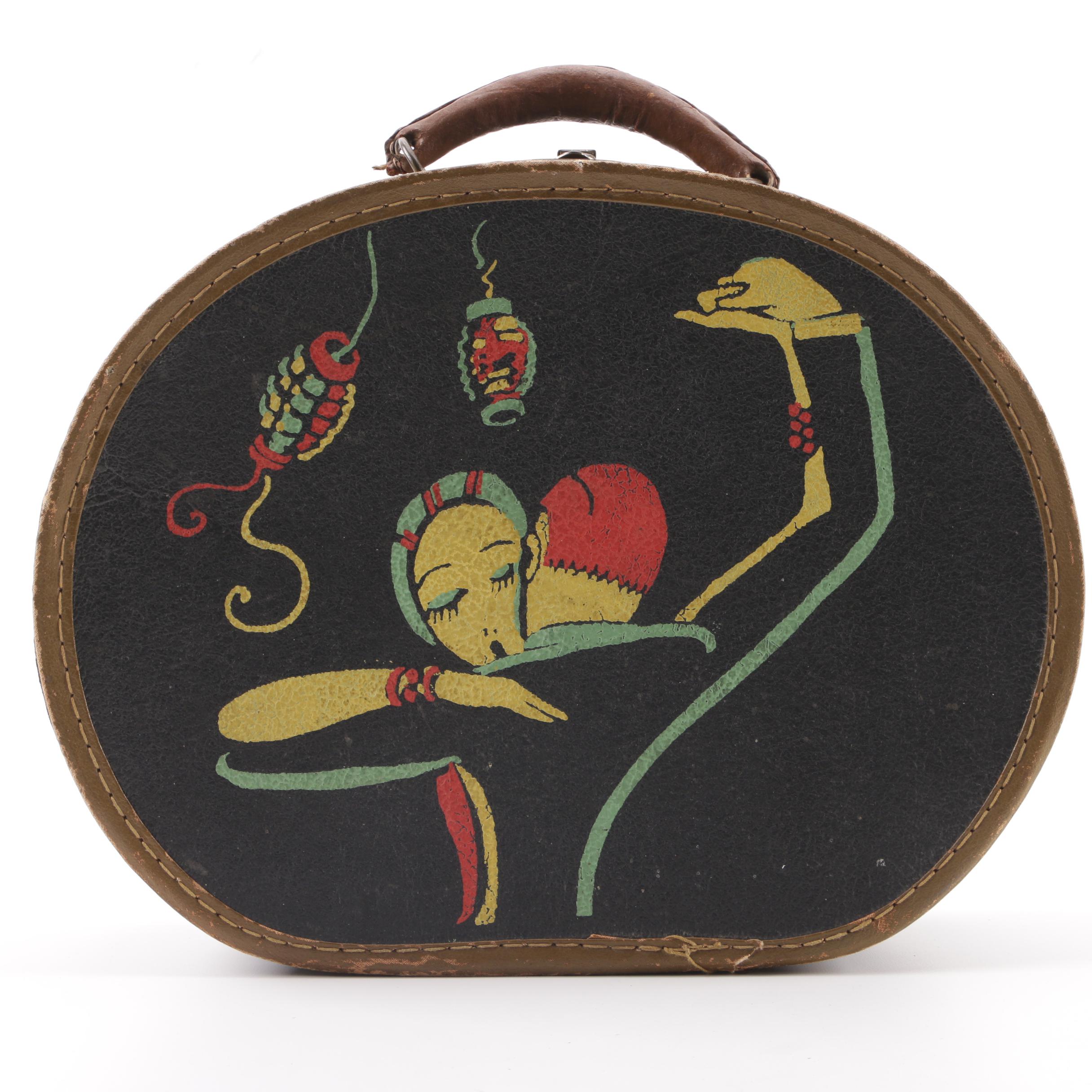 1930s Vintage Stenciled Train Case