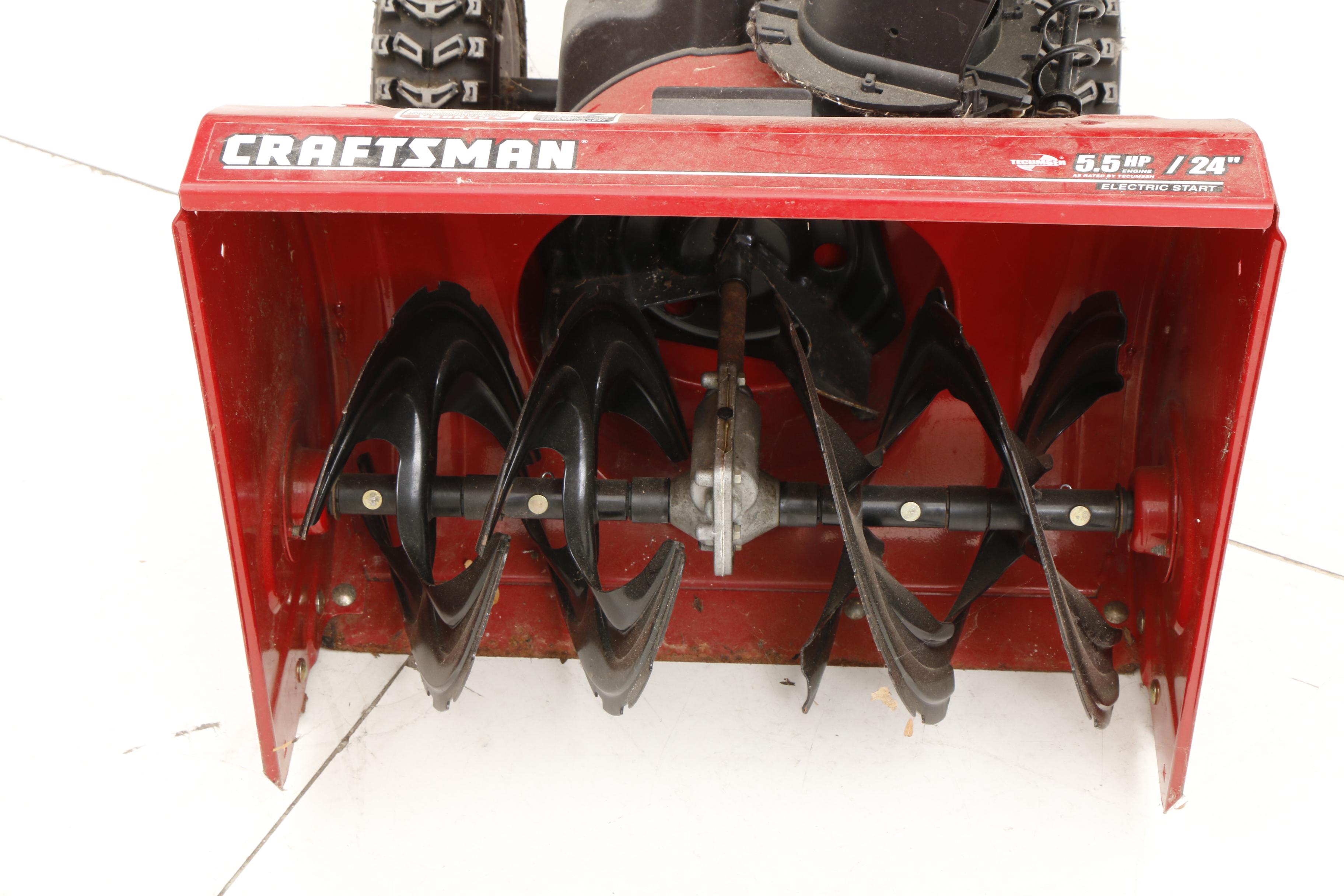 Craftsman "Snow King" 5.5 HP 24" Gas Engine Snow Blower with Electric Start