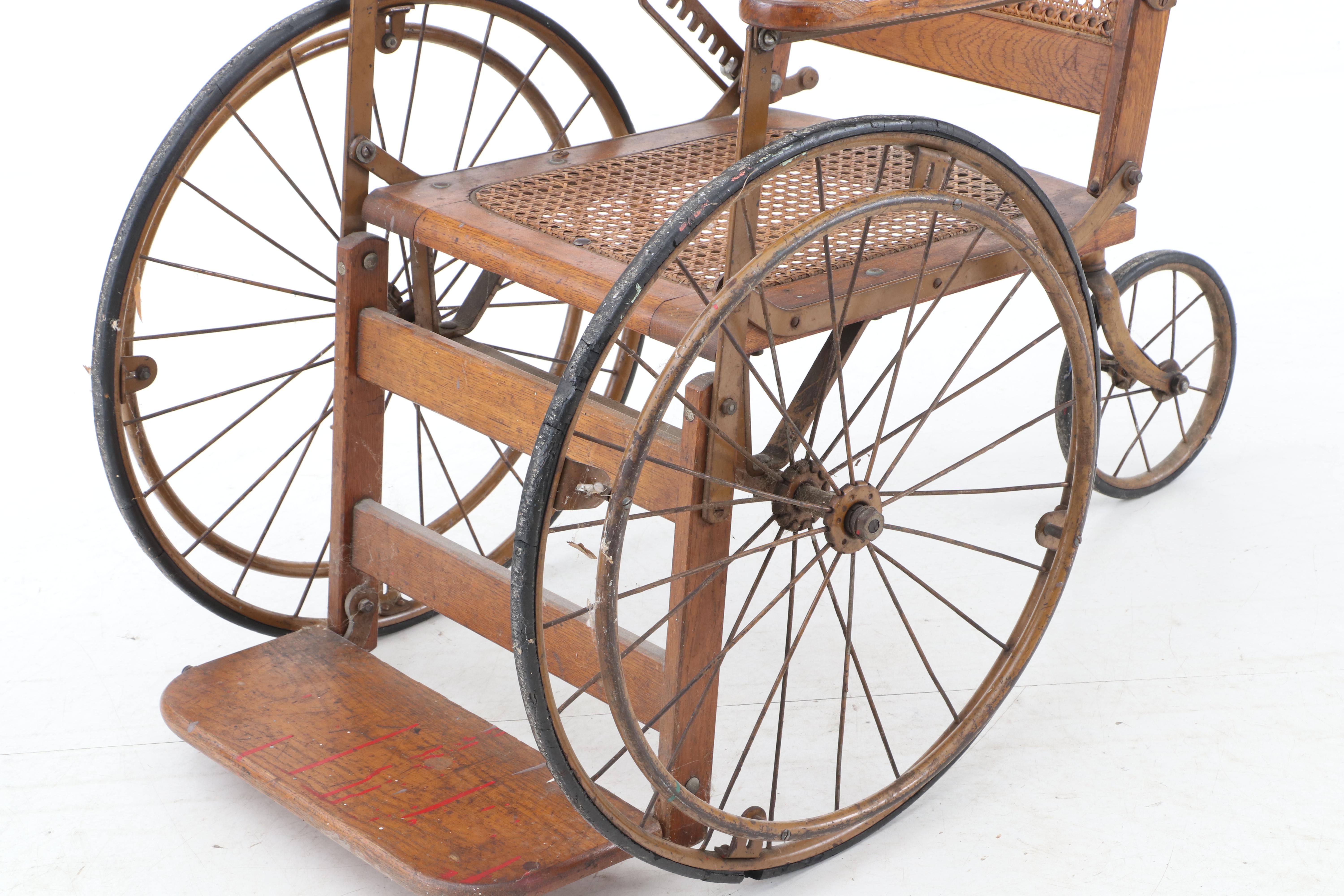 Oak and Cane Wheelchair by Gendron Wheel Company, Early 20th Century