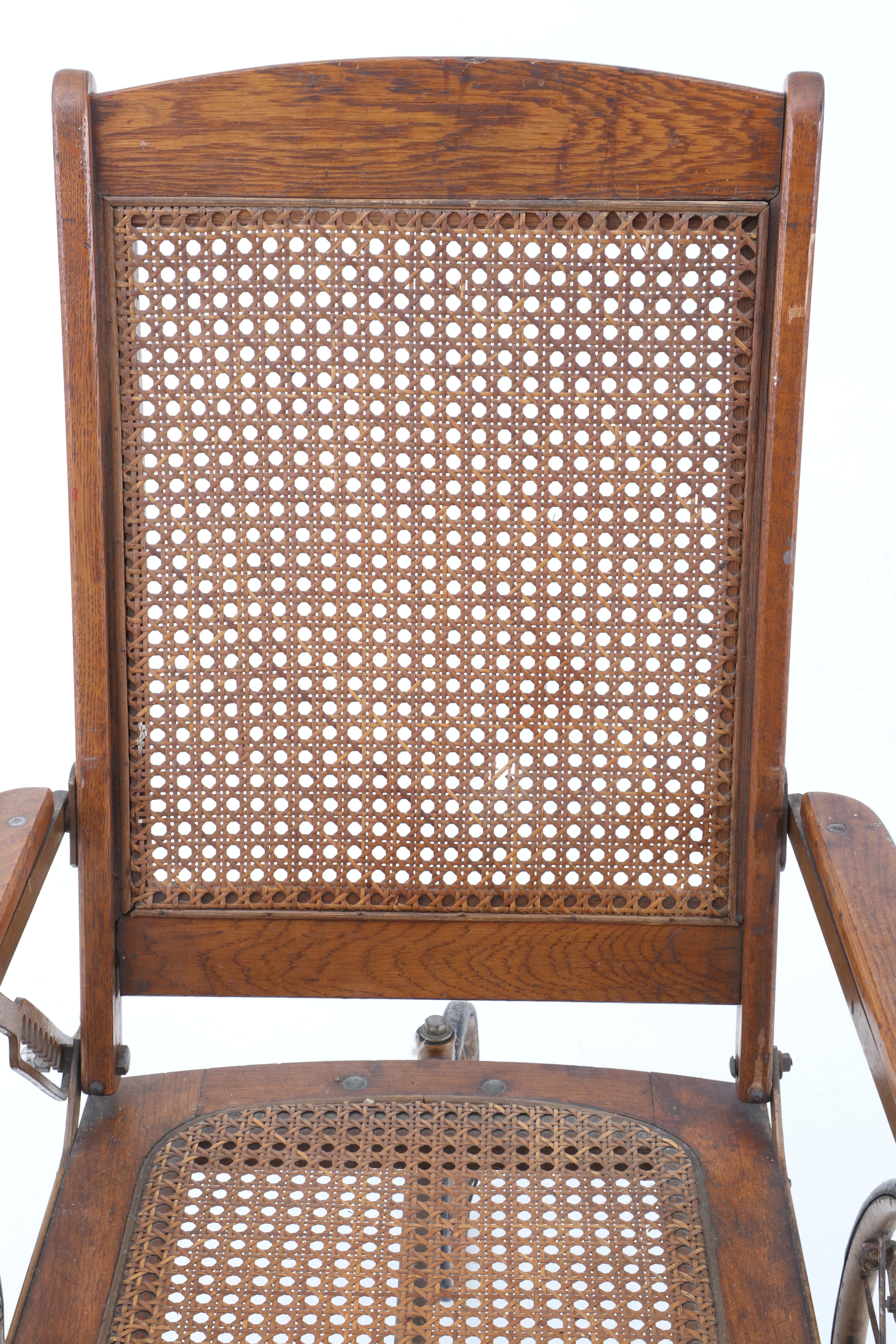 Oak and Cane Wheelchair by Gendron Wheel Company, Early 20th Century