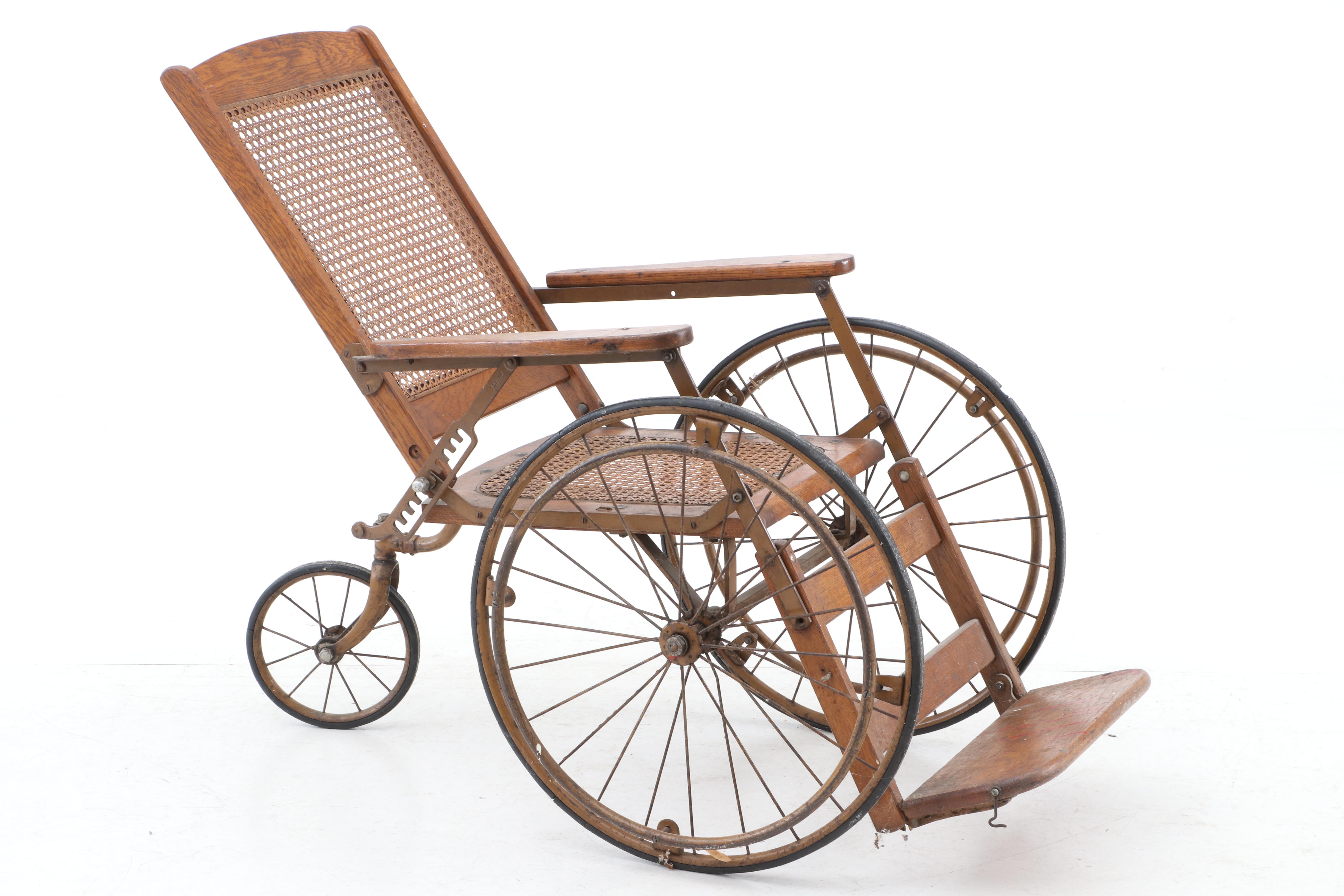 Oak and Cane Wheelchair by Gendron Wheel Company, Early 20th Century