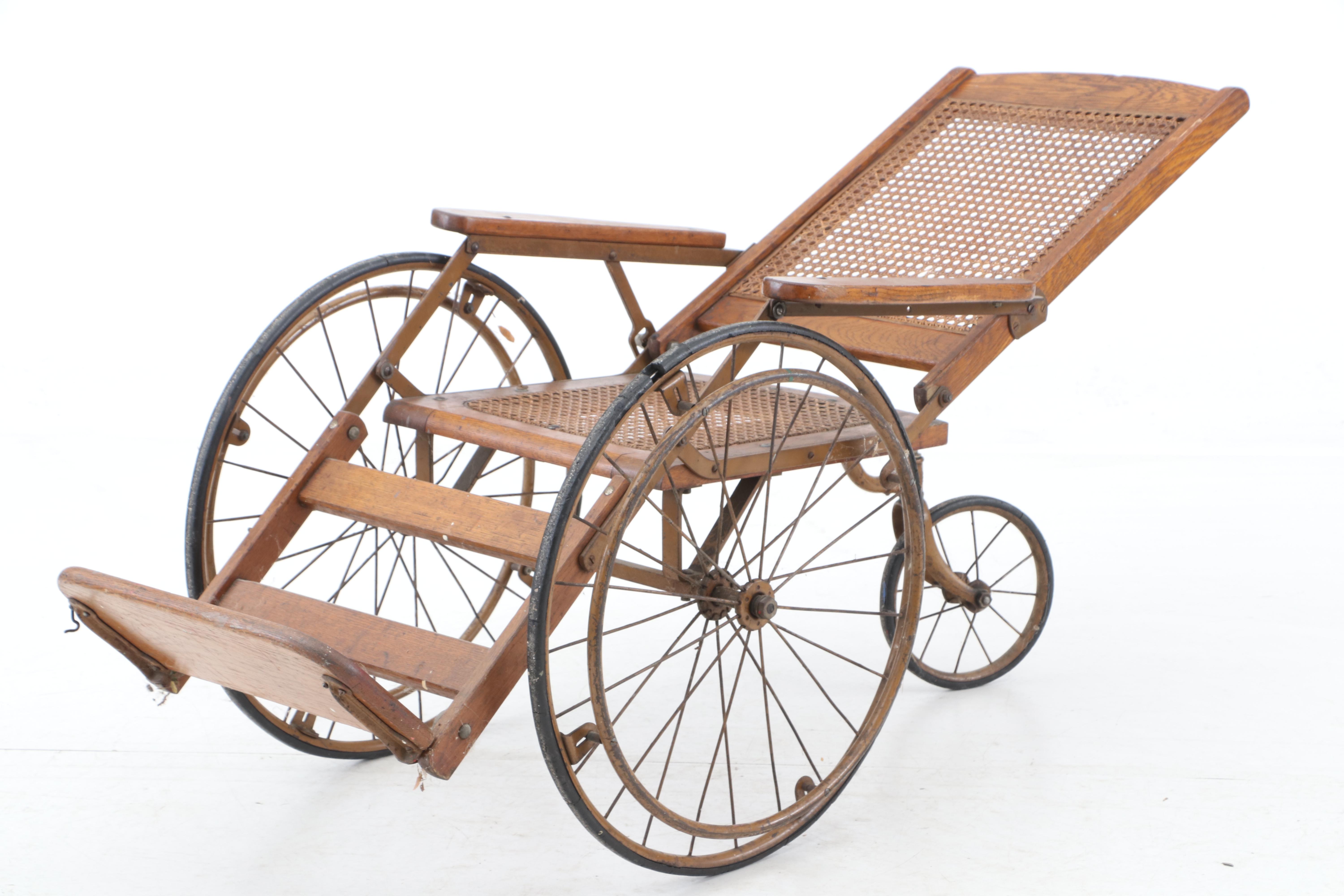 Oak and Cane Wheelchair by Gendron Wheel Company, Early 20th Century