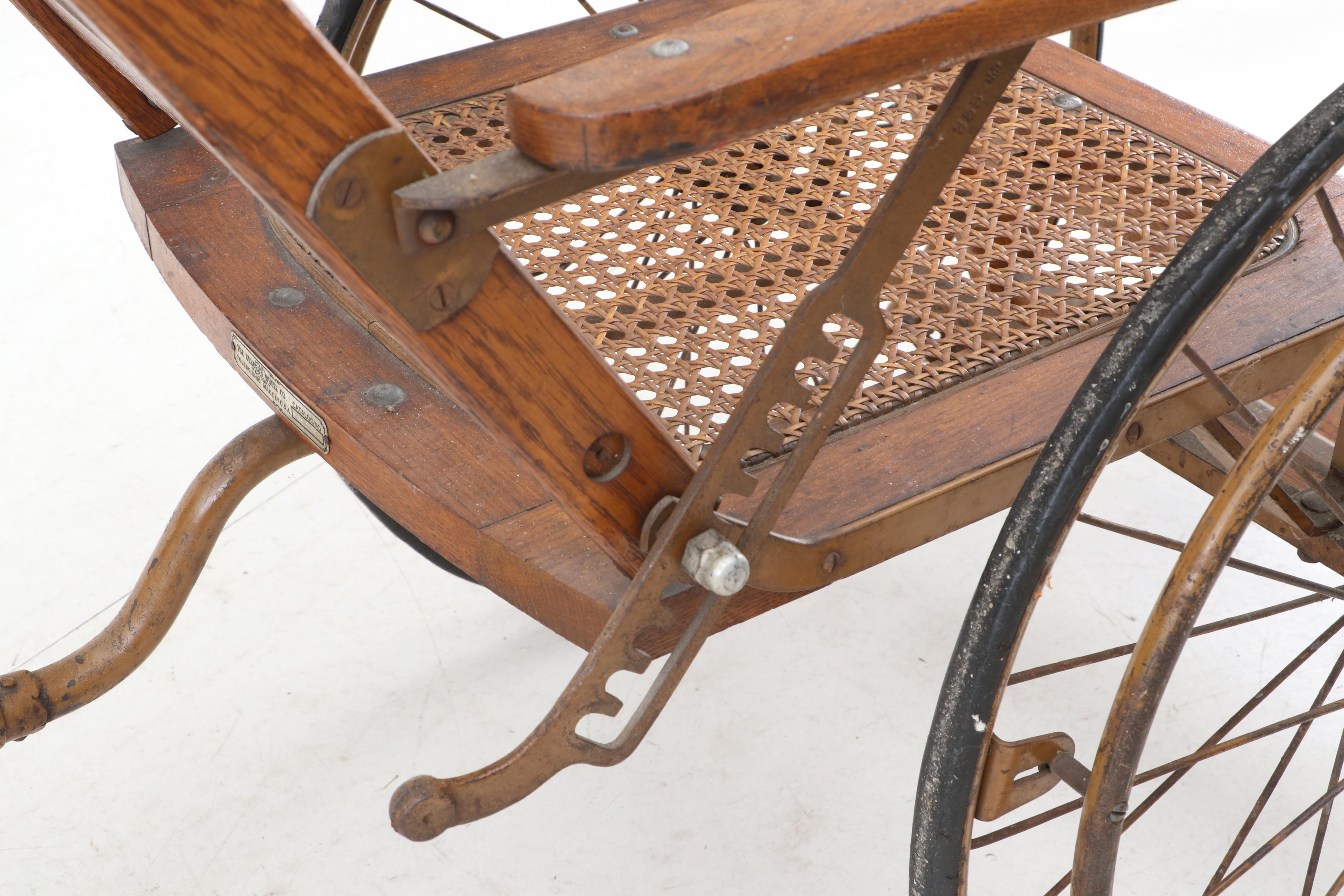 Oak and Cane Wheelchair by Gendron Wheel Company, Early 20th Century