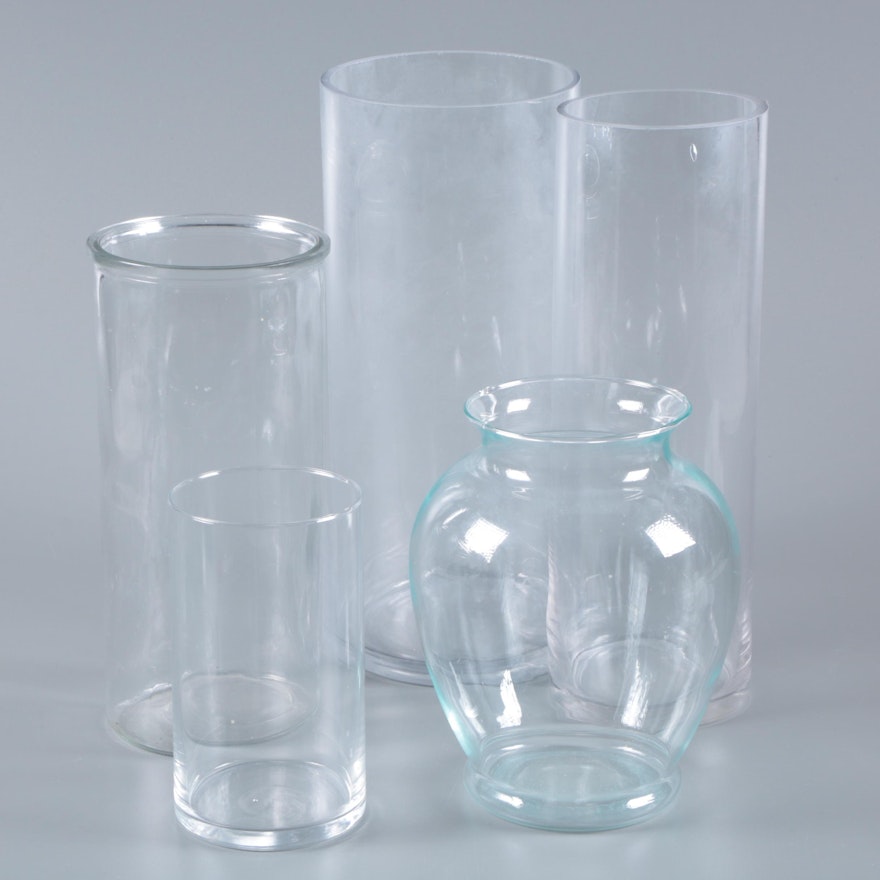 Clear Glass Cylinder Vases