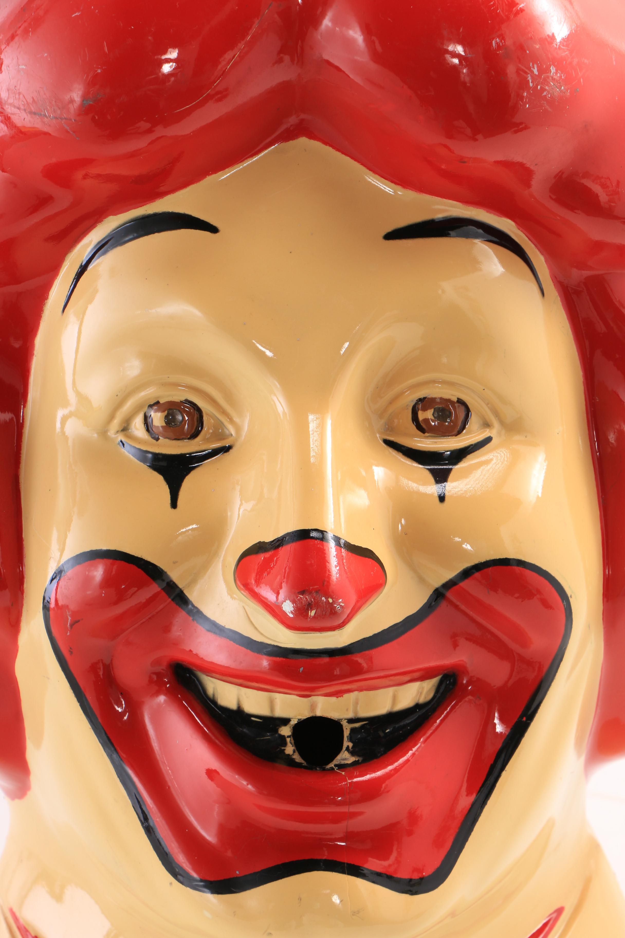 McDonald's Helium Balloon Tank Top "Ronald McDonald" Fiberglass Head, circa 1970