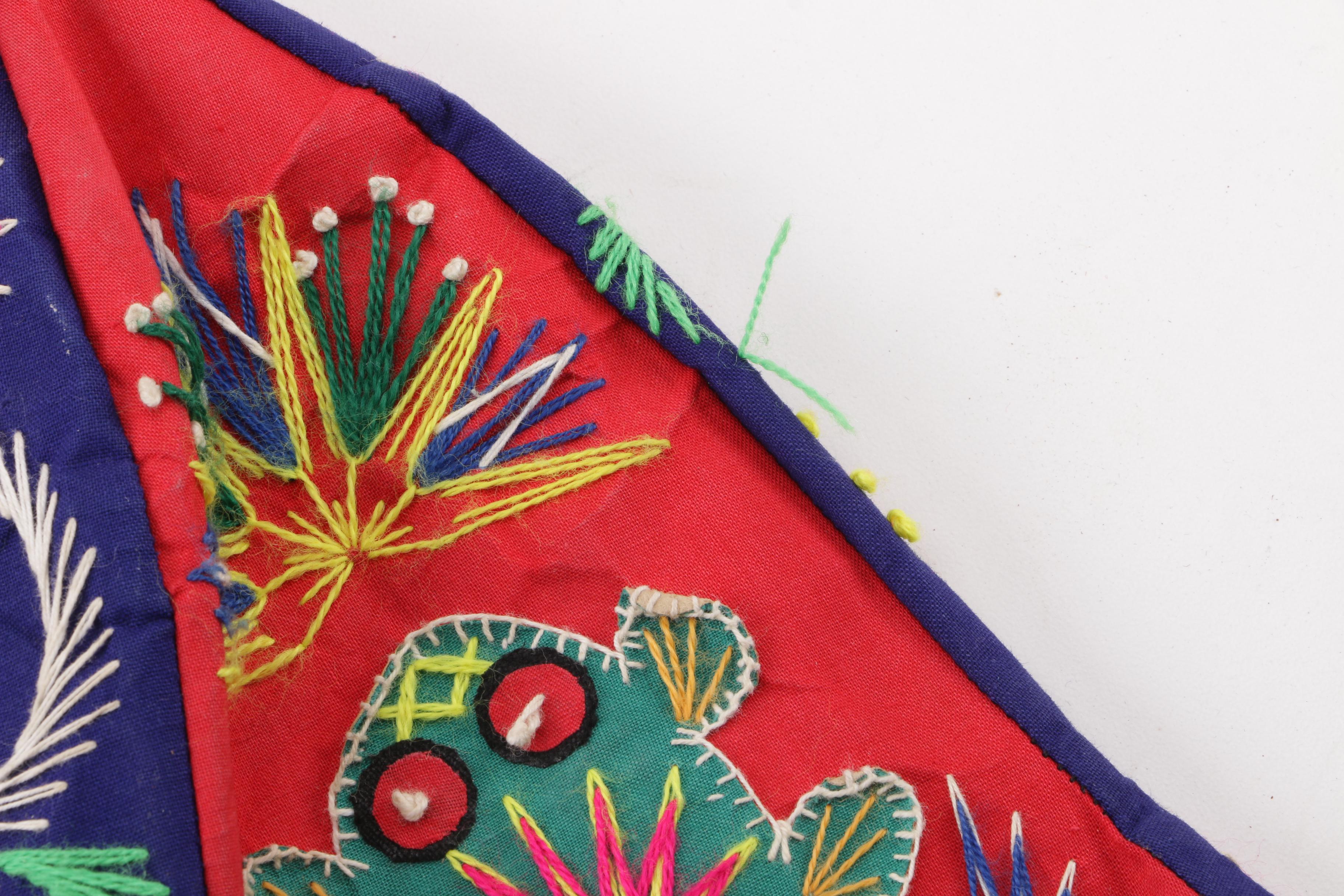 Women's Vintage Sun Hats and Embroidered Multicolor Souvenir Bucket Hat