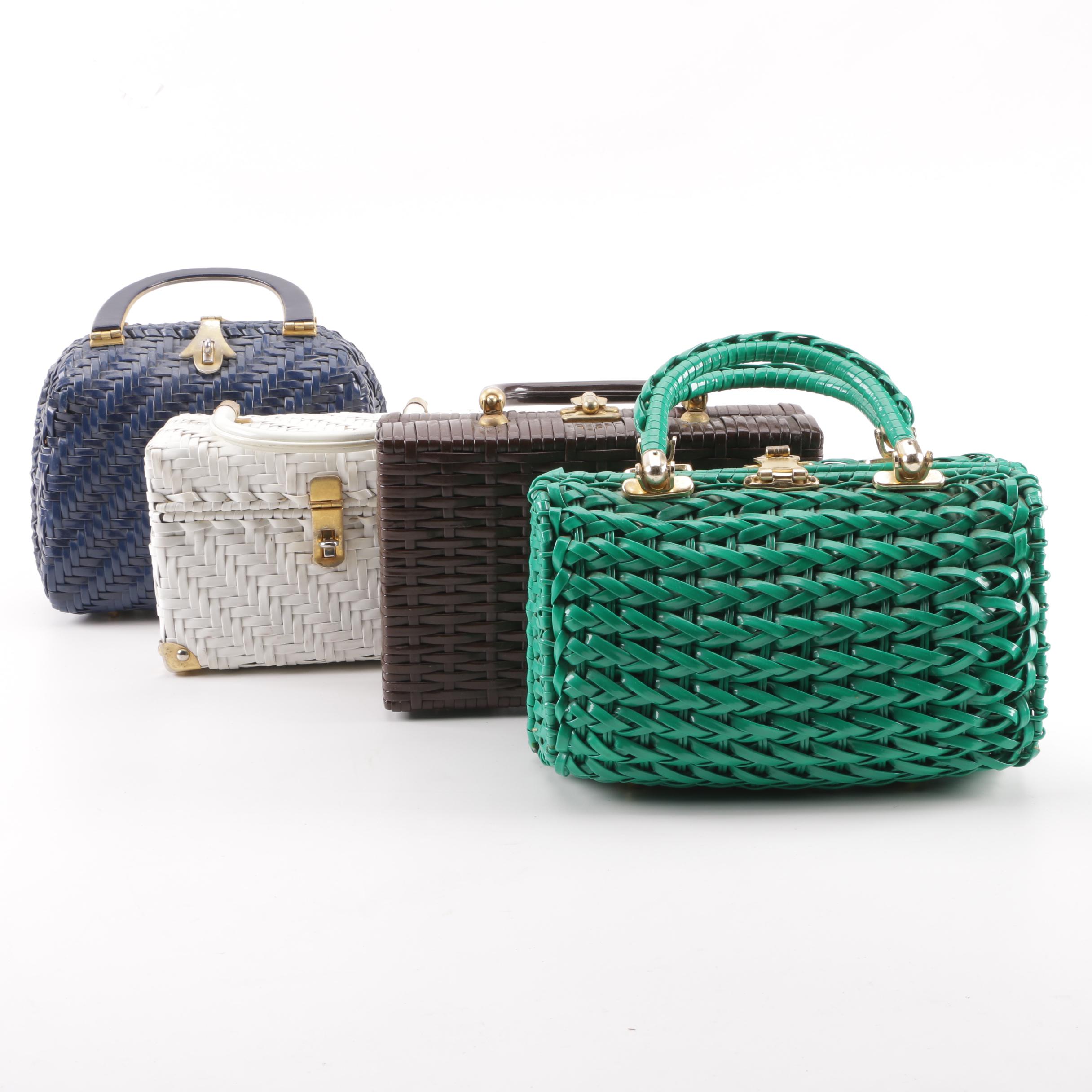 1960s Vintage Woven Box Purses Including Lesco Lona