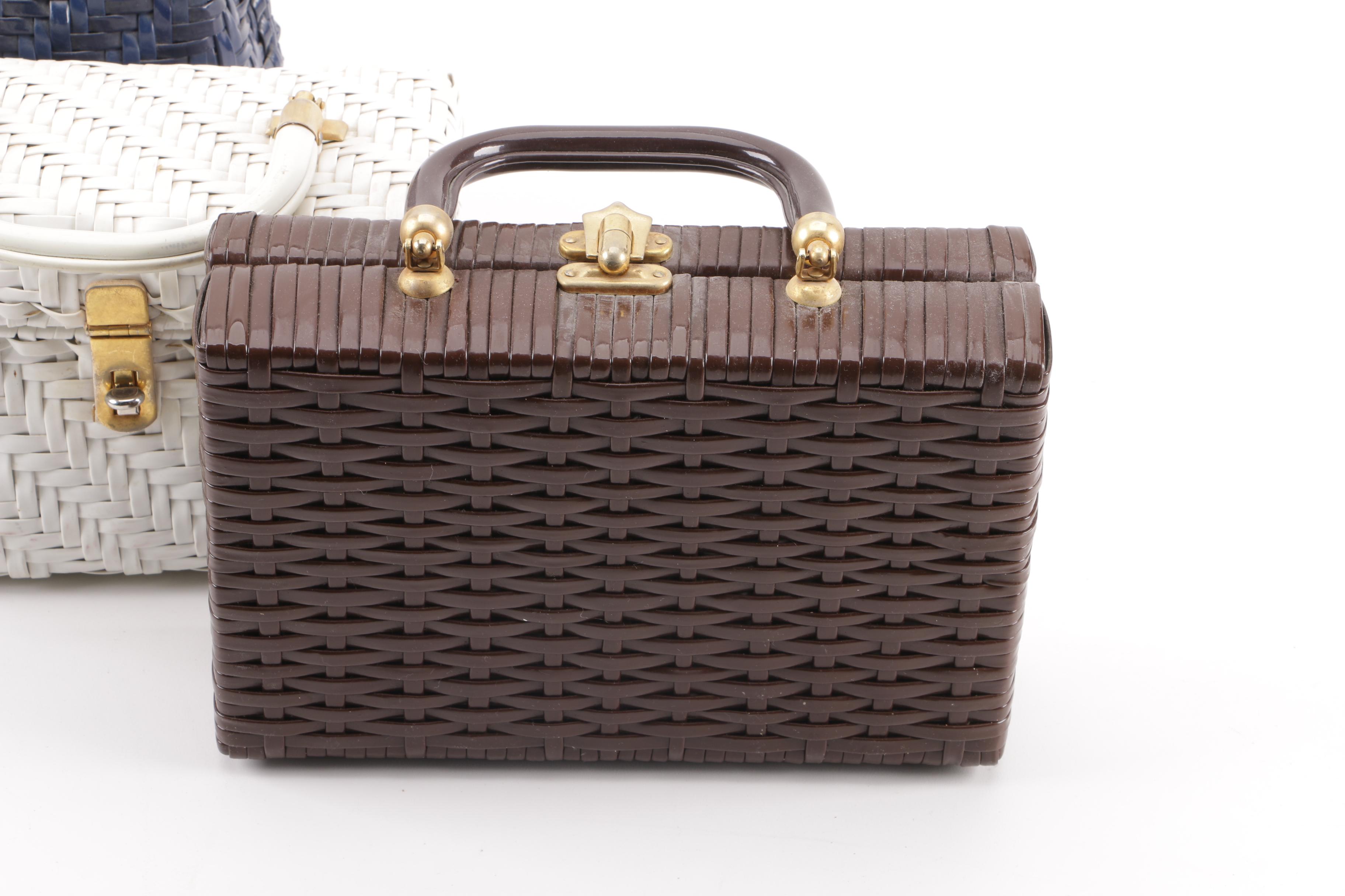 1960s Vintage Woven Box Purses Including Lesco Lona