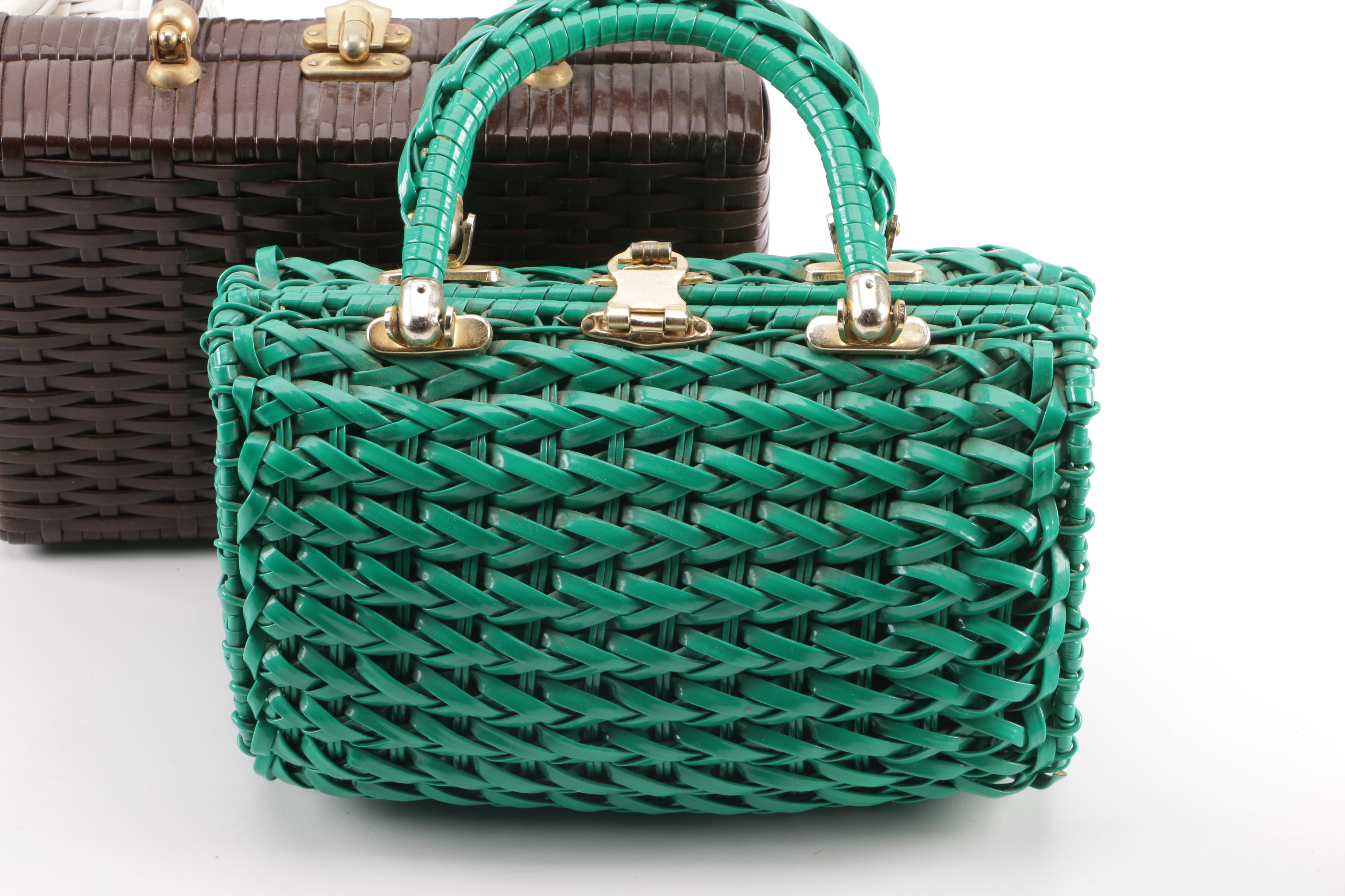 1960s Vintage Woven Box Purses Including Lesco Lona