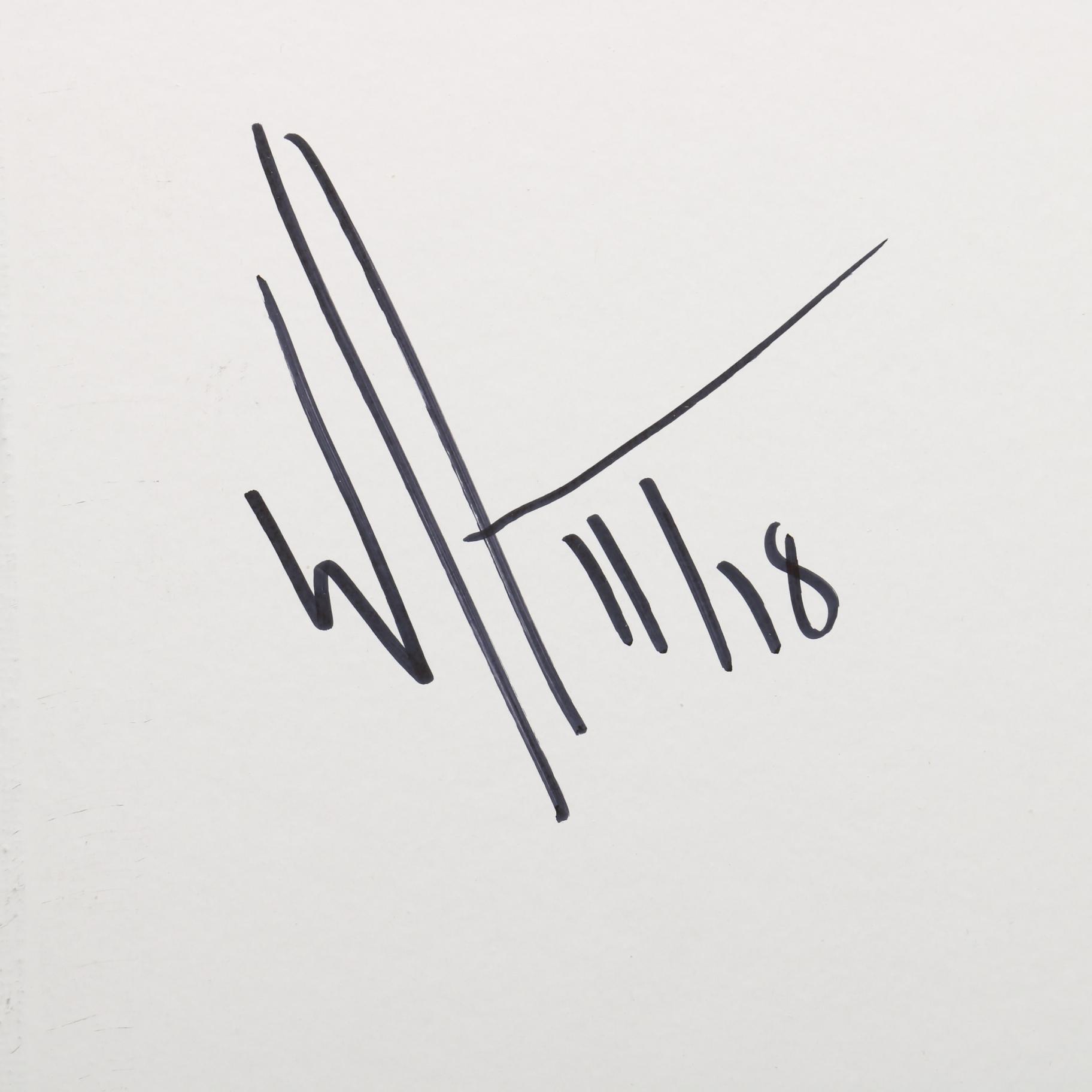 William Hawkins Oil Painting of Dramatic Clouds over Hillside